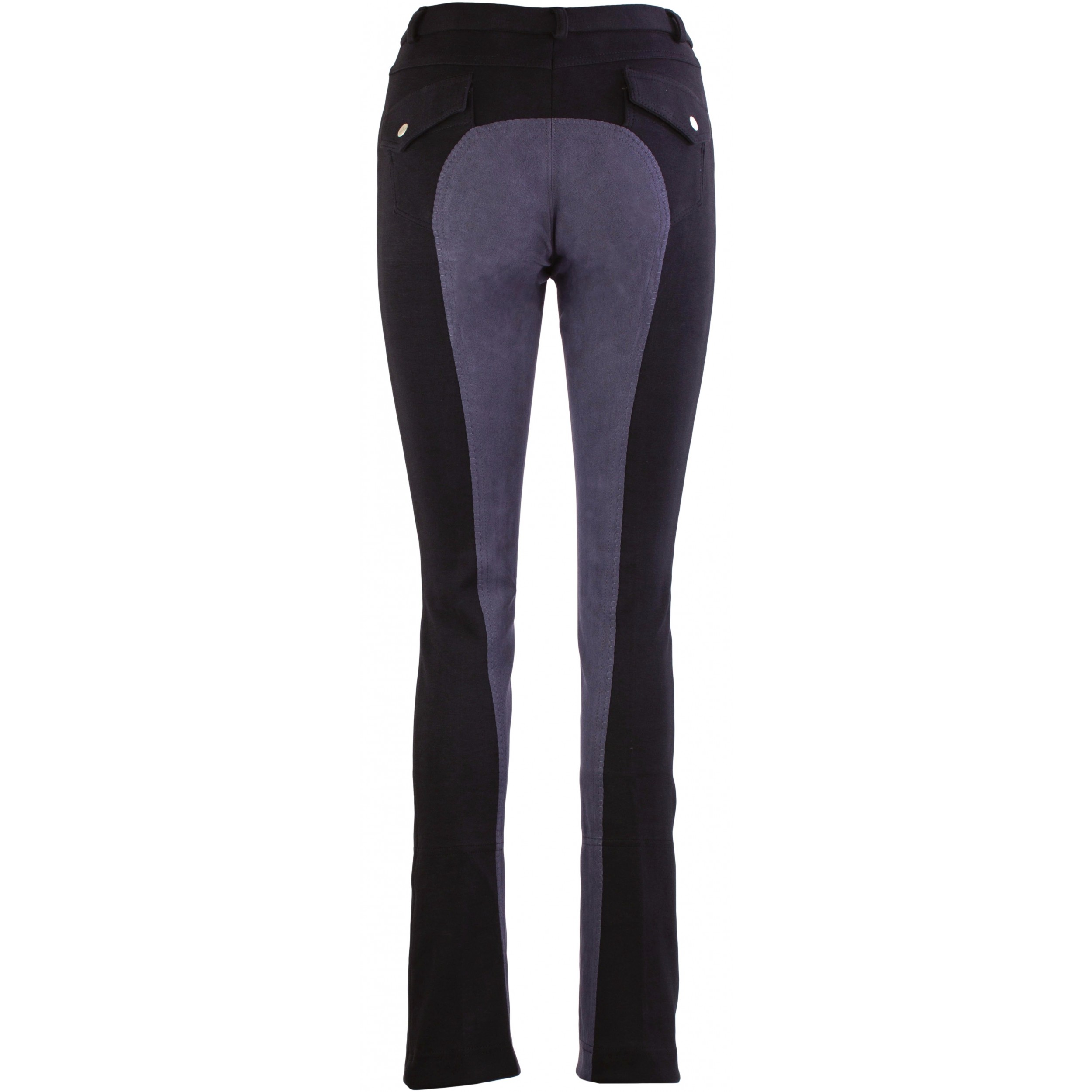 Damen Jodhpur Reithose Vollbesatz COMFORT schwarz/dunkelgrau