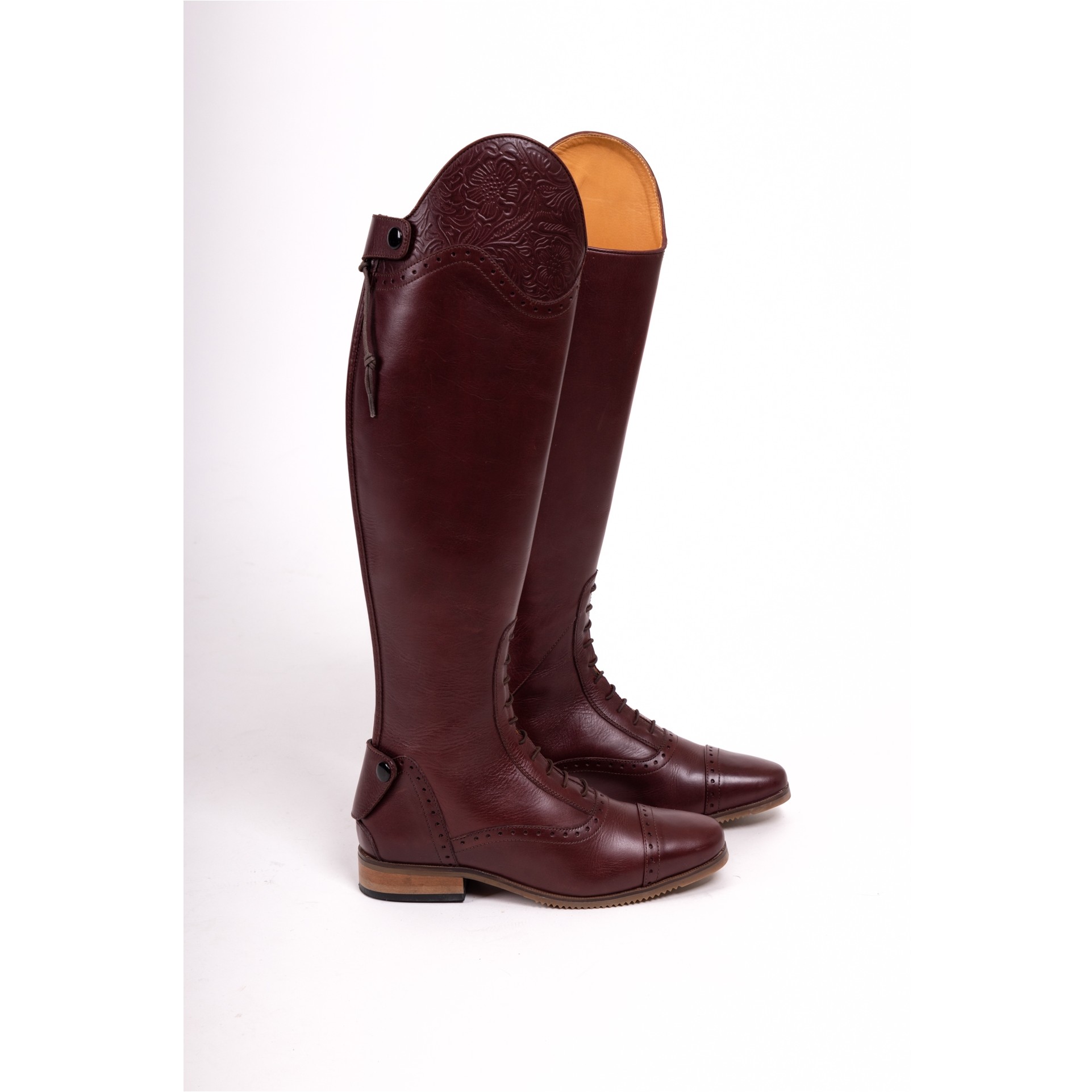 Damen Reitstiefel IRHOlania Echtleder bordeaux/flower