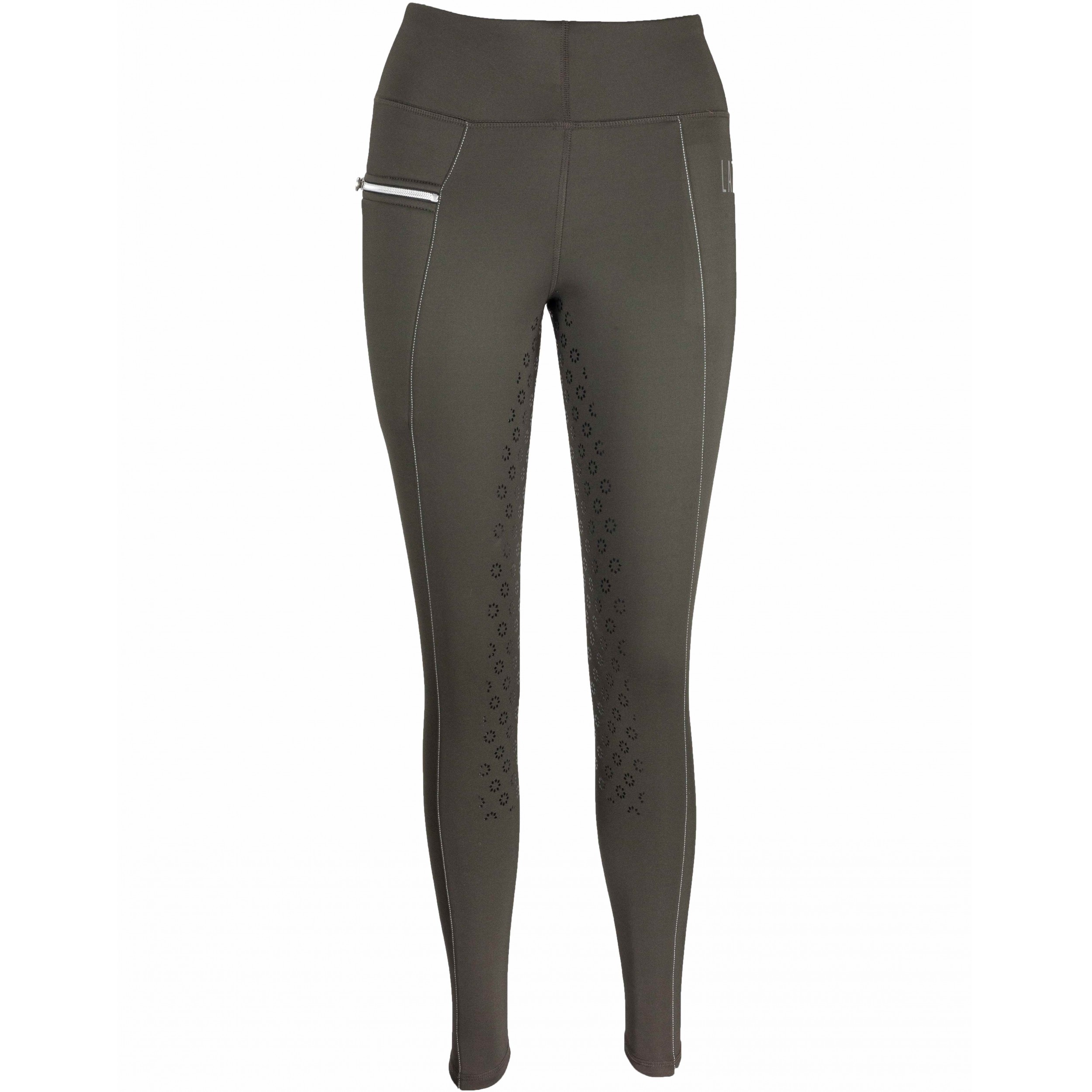 Winter Damen Reitleggings Silikon Vollbesatz LISA braun