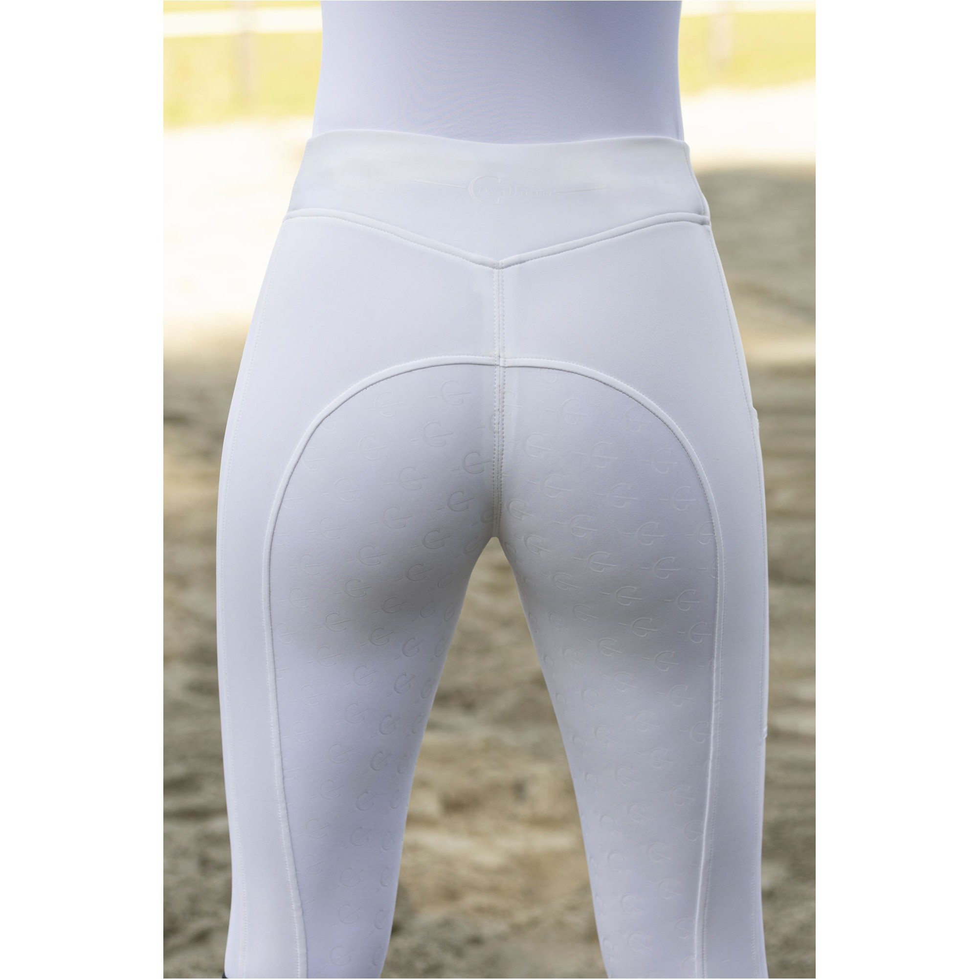 Damen Reitleggings Silikon Vollbesatz CLASSIC STAR weiß