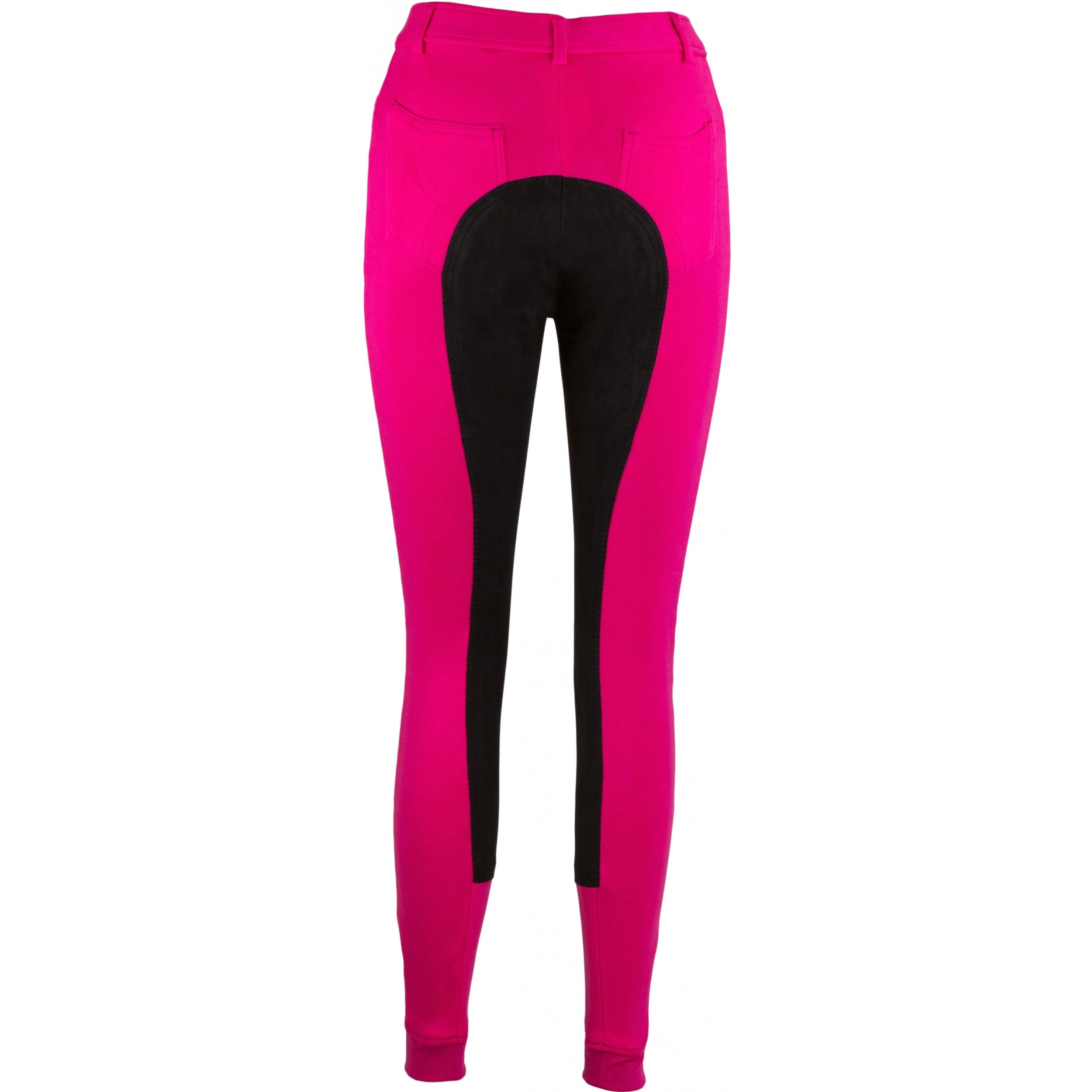 Kinder Reithose Vollbesatz Flex BASICLINE pink/schwarz