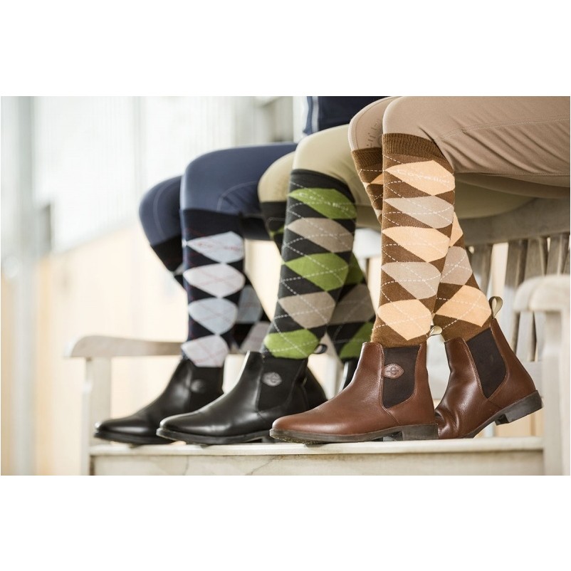 Reitsocken BRESCIA wood/dark-rose