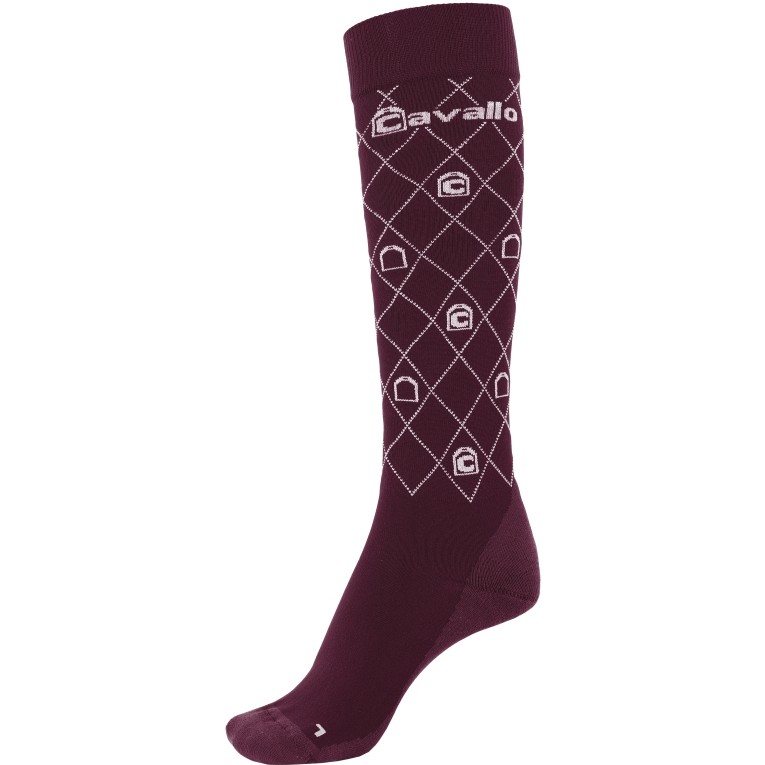 Damen Reitsocken SURA red wine