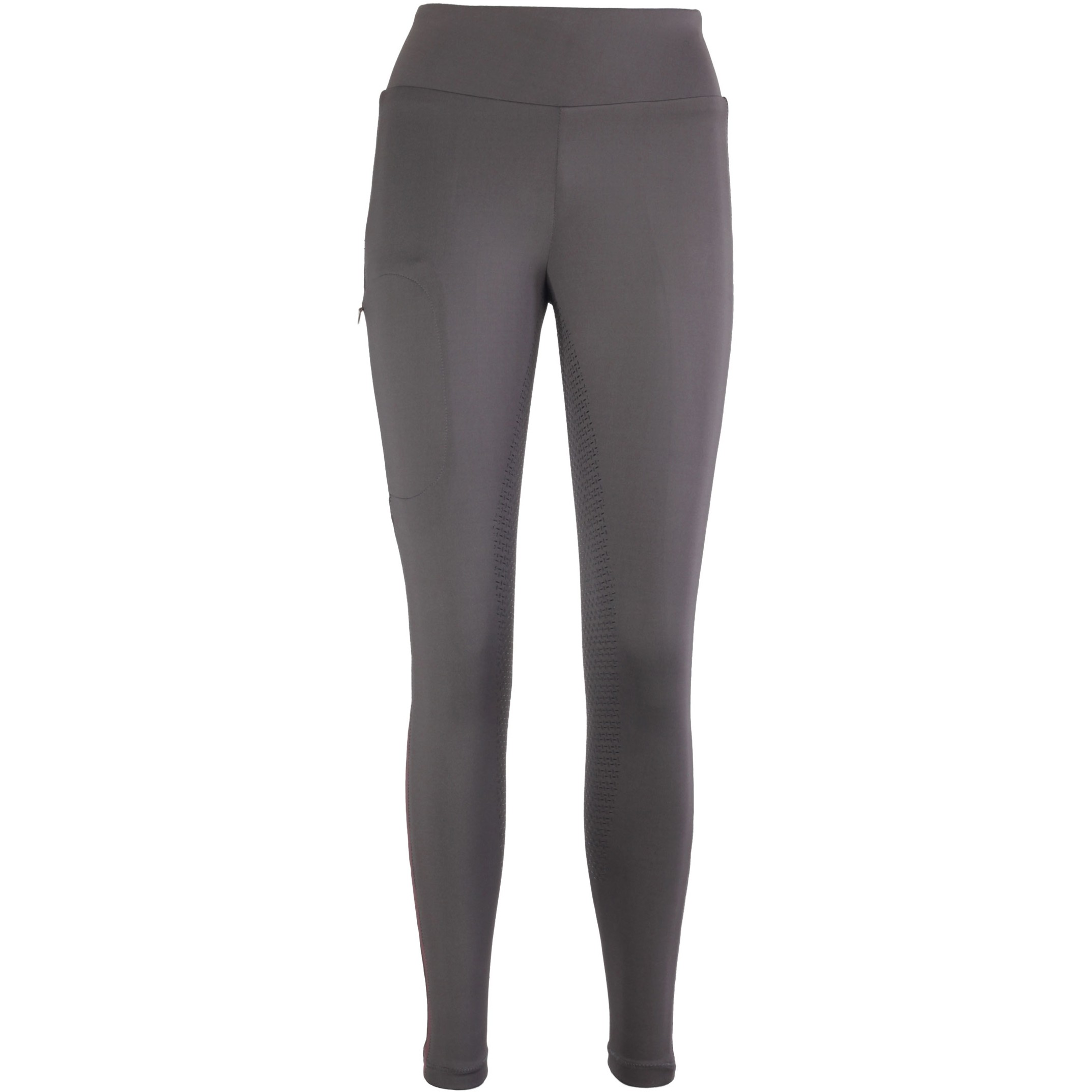 Damen Reitleggings Silikon Vollbesatz ODESSA schiefergrau/bordeaux