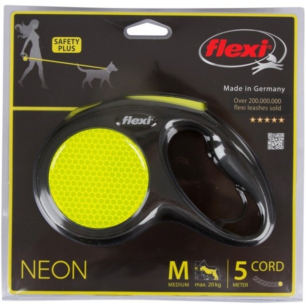 Hundeleine flexi Seil NEW NEON neon gelb