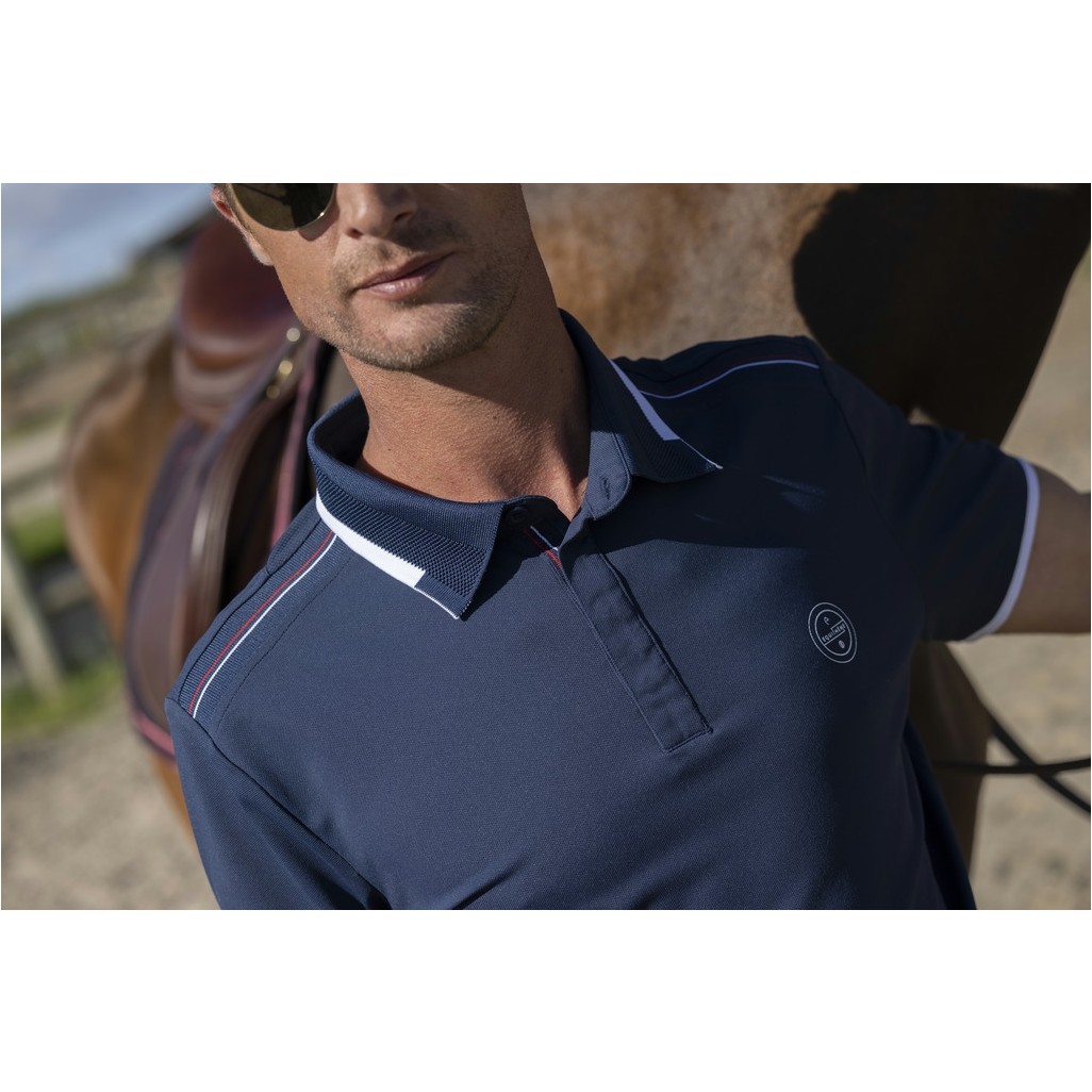 Herren Poloshirt LÉO marineblau