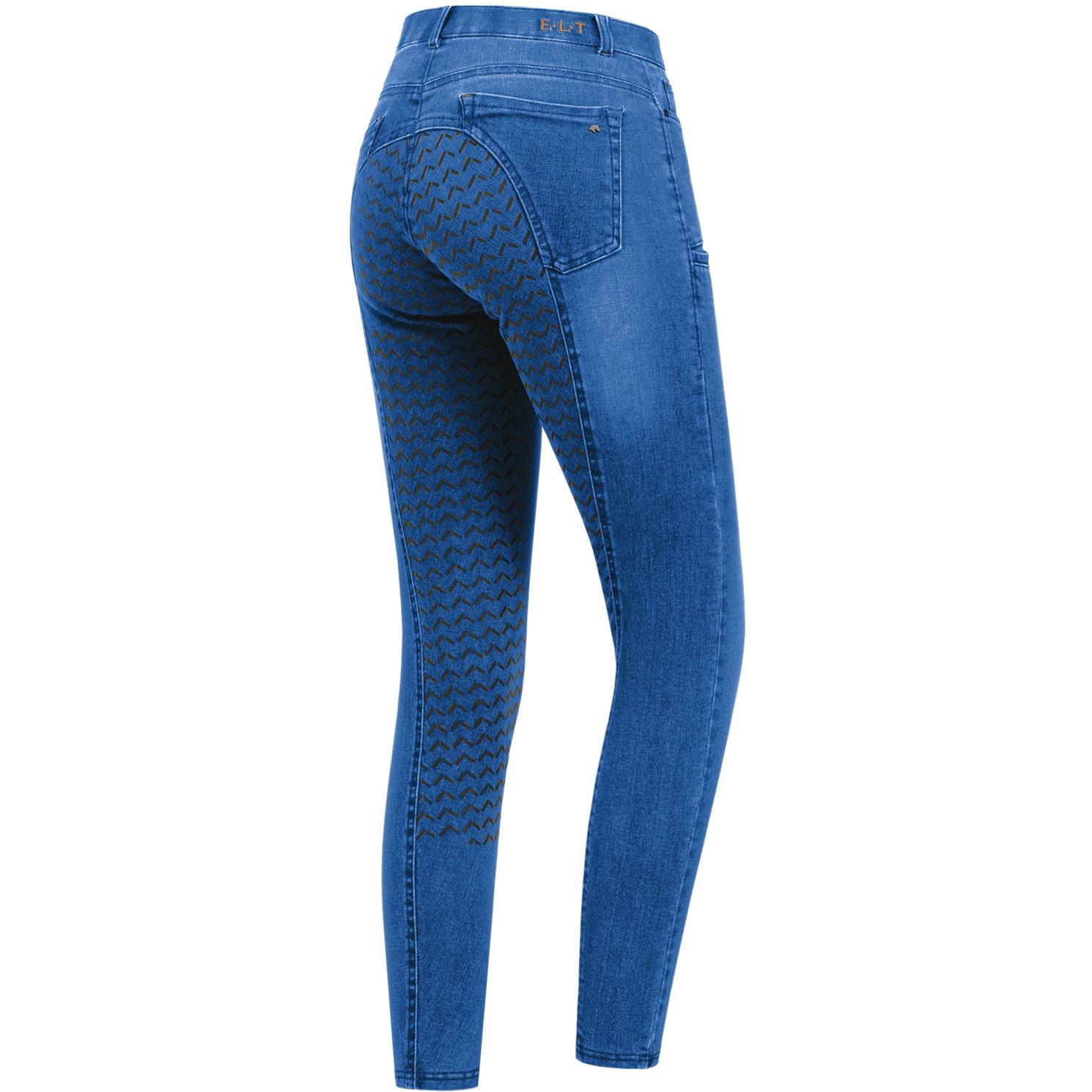 Damen Jeansreithose Silikon Vollbesatz LUNA jeansblau