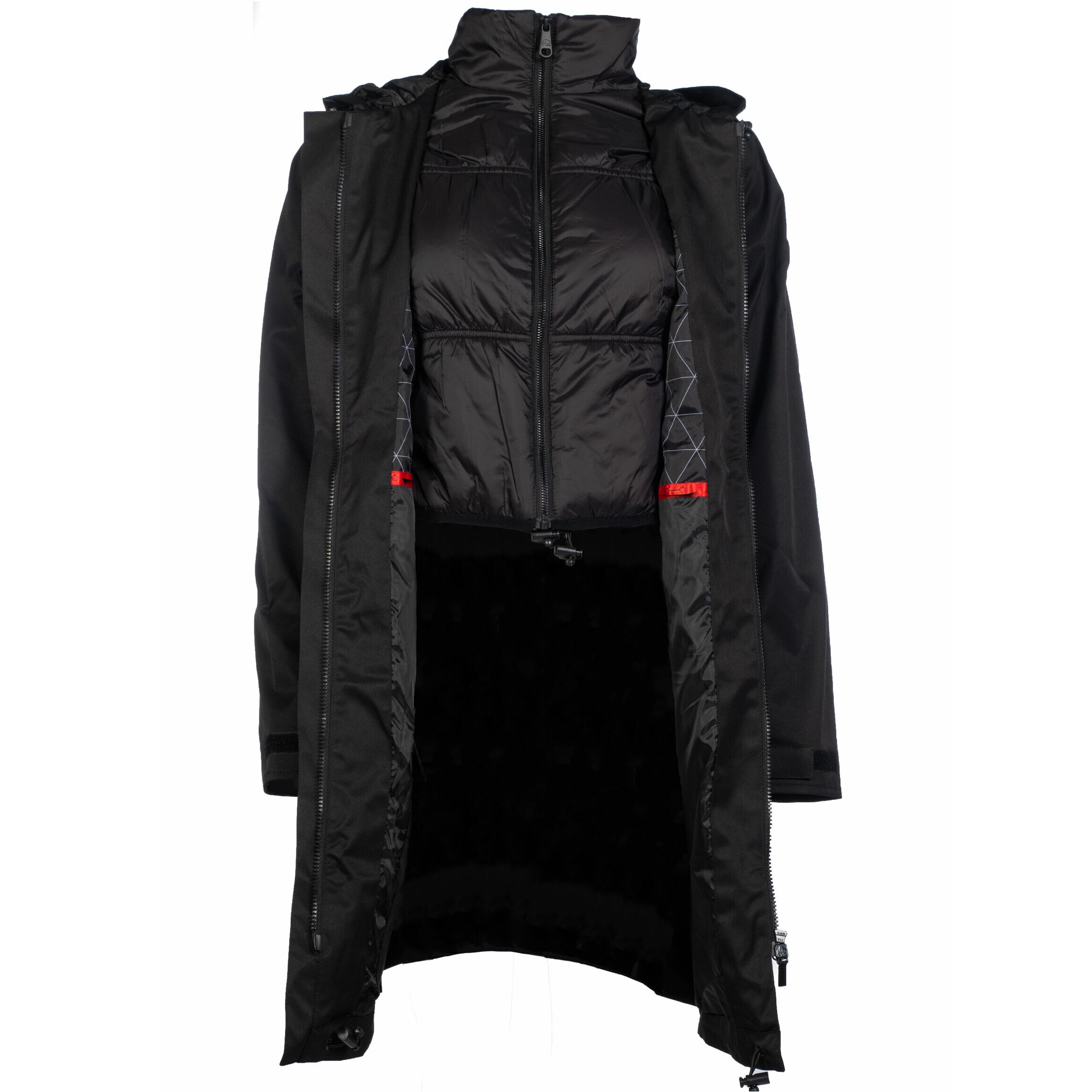 Damen Parka 2 in 1 ALPINE schwarz