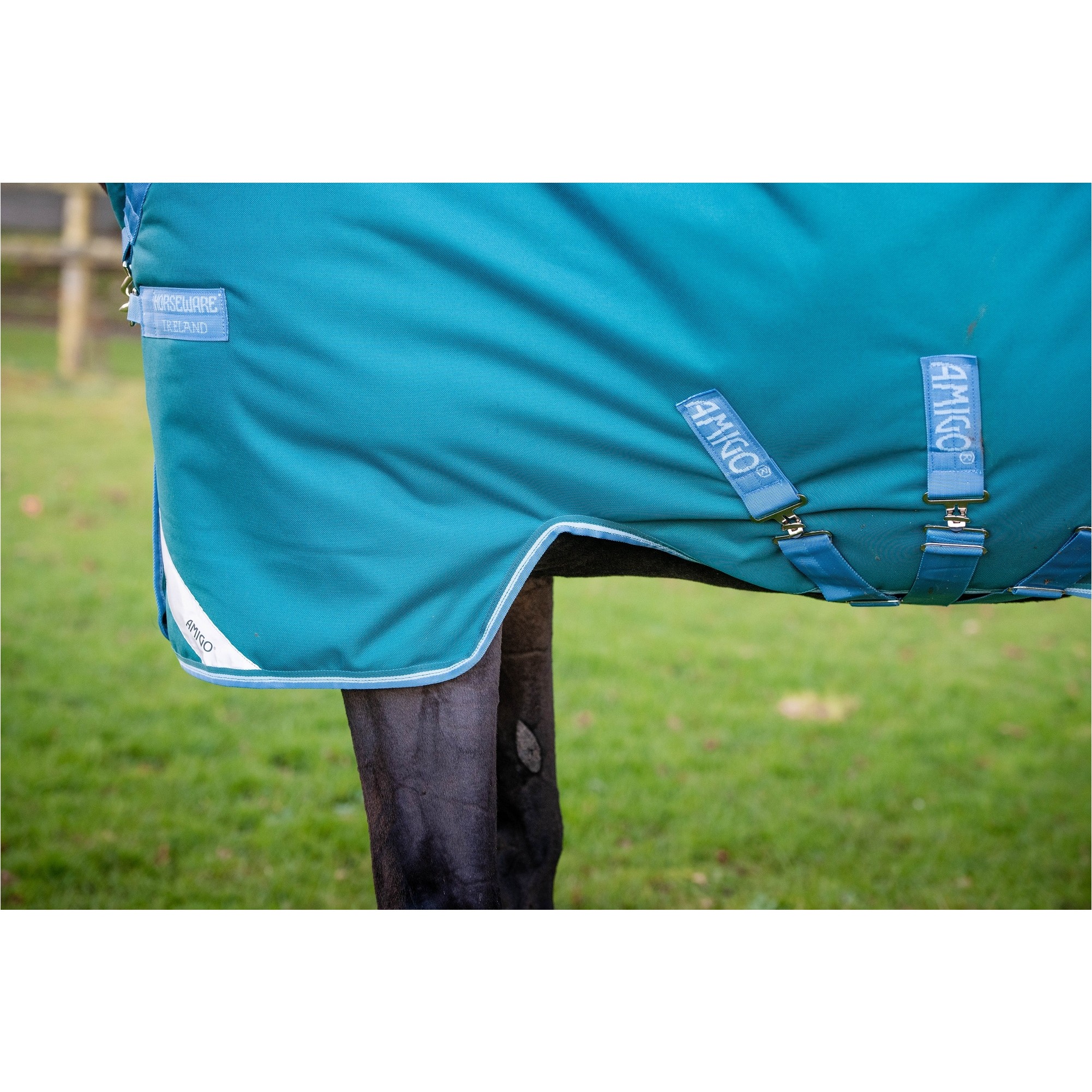 Outdoordecke 1200D AMIGO Bravo 12 Wug storm green/turquoise, aqua & blue