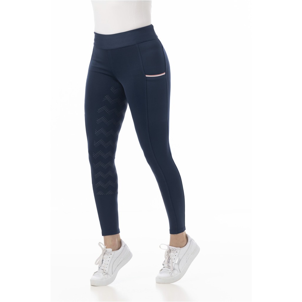 Damen Reitleggings Silikon Vollbesatz AGADIR marineblau