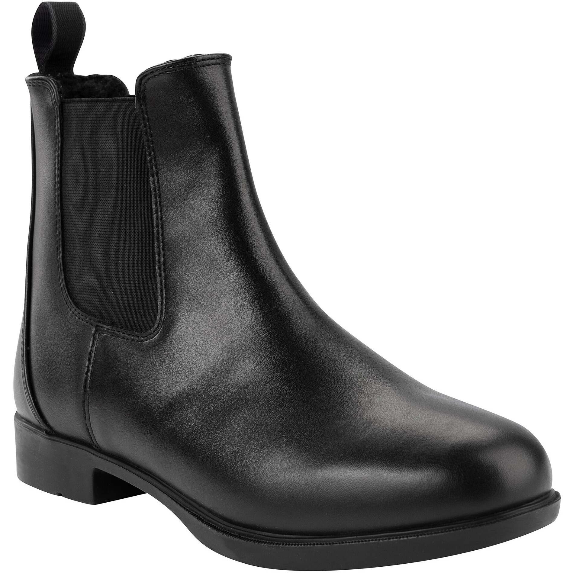 Winter Jodhpur Reitstiefeletten Kunstleder schwarz