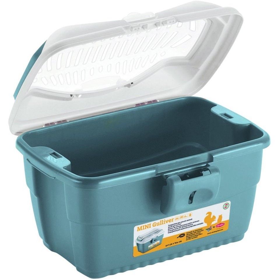 Transportbox für Kleintiere MINI GULLIVER blau 40x30x24cm