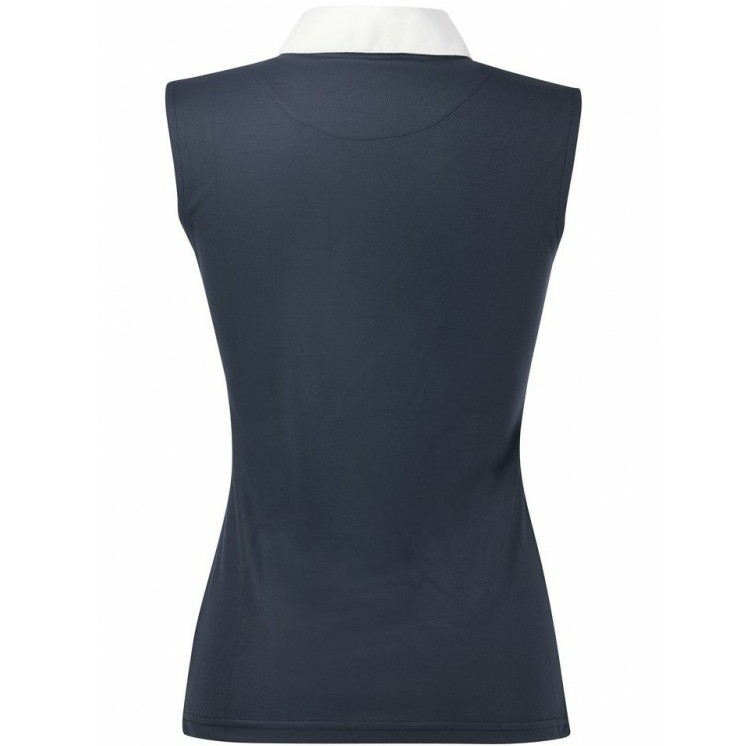 Damen Poloshirt ärmellos MESH marineblau