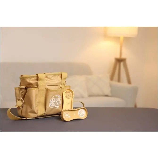 Putztasche goldfarben 30x25x25cm