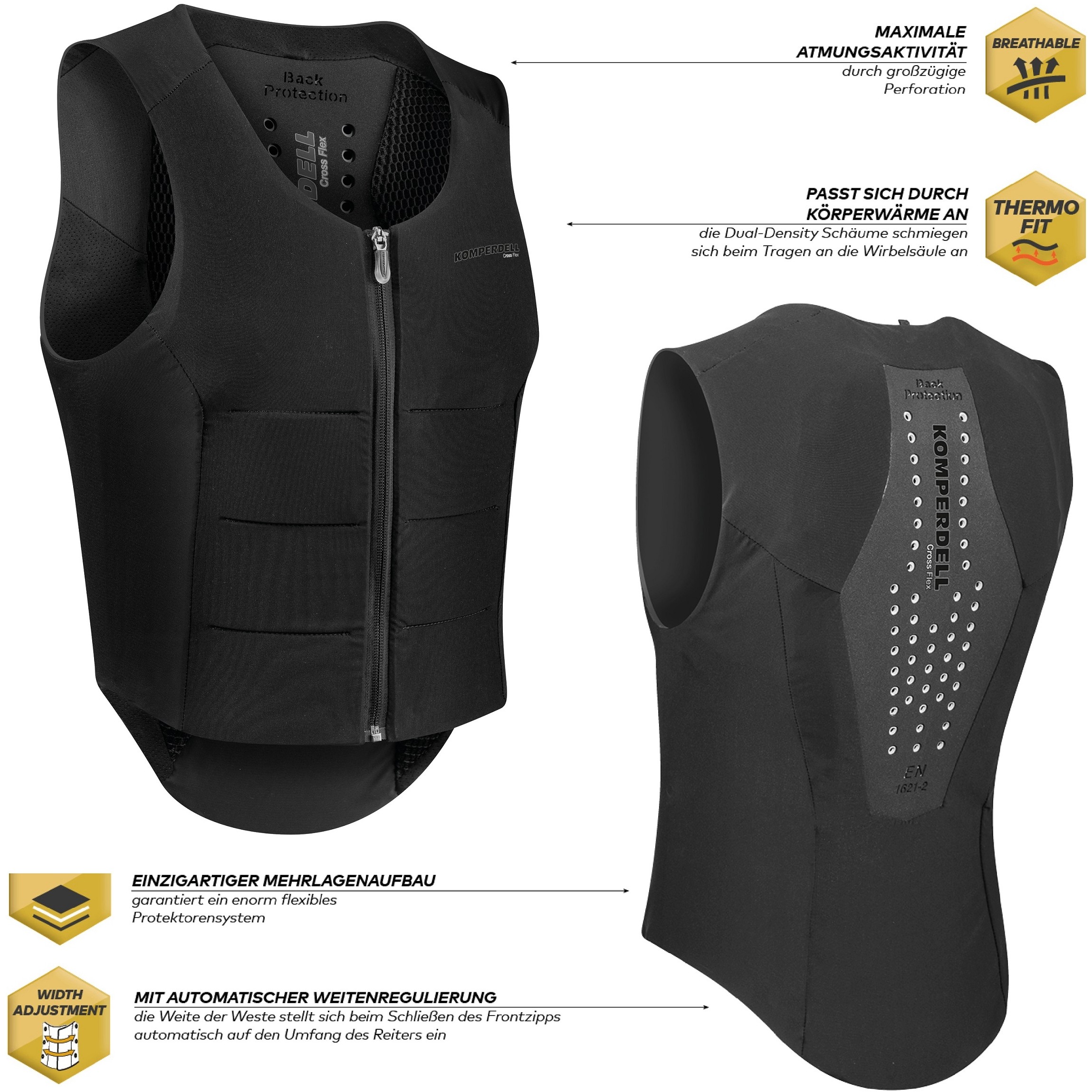 Rückenprotektor BALLISTIC Flex Fit Regular schwarz