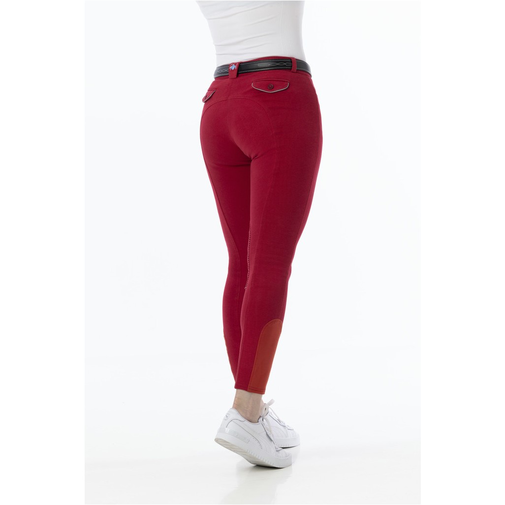 Damen Reithose Kniebesatz ALEXANDRIE rot