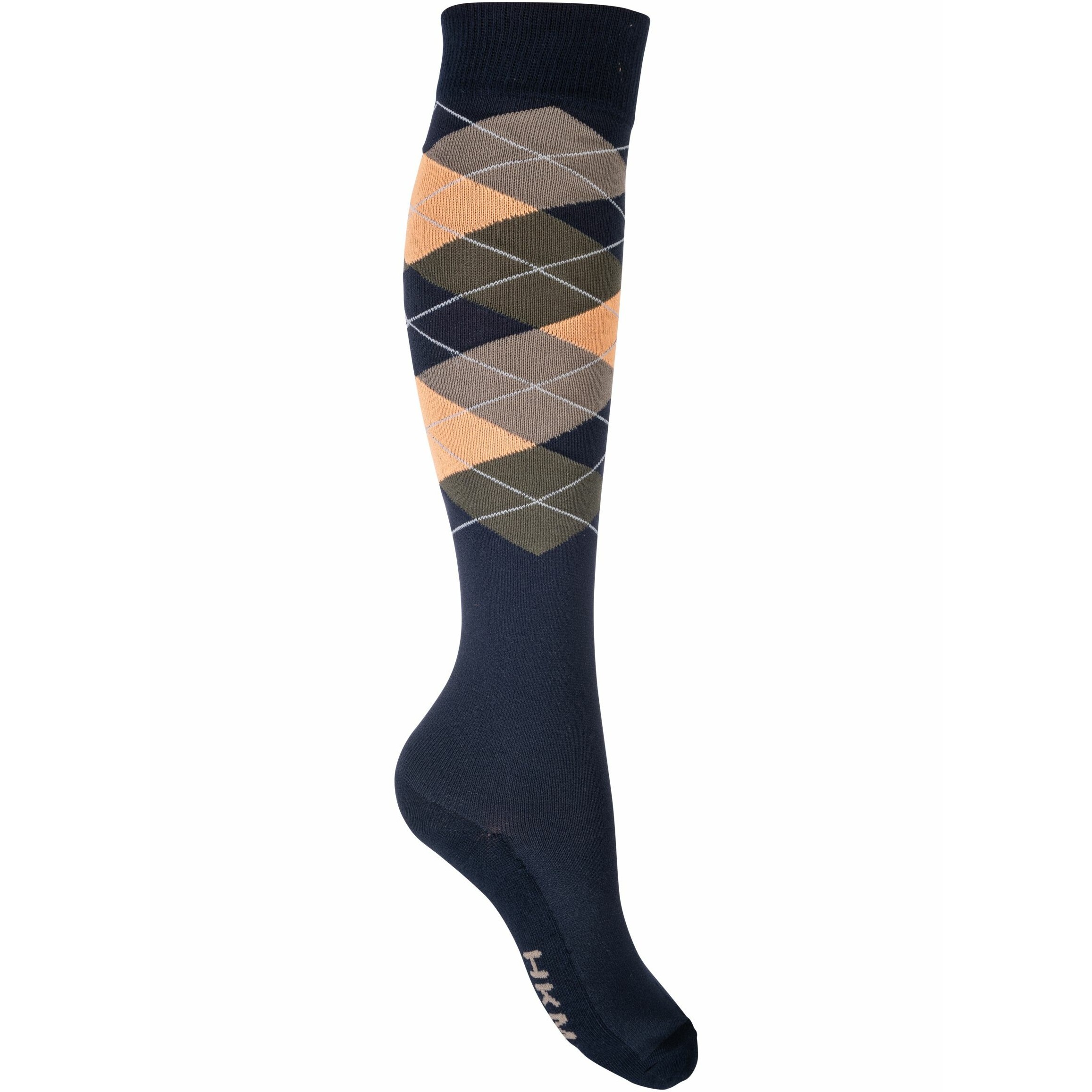 Reitsocken CHECK CLASSICO dunkelblau/orange