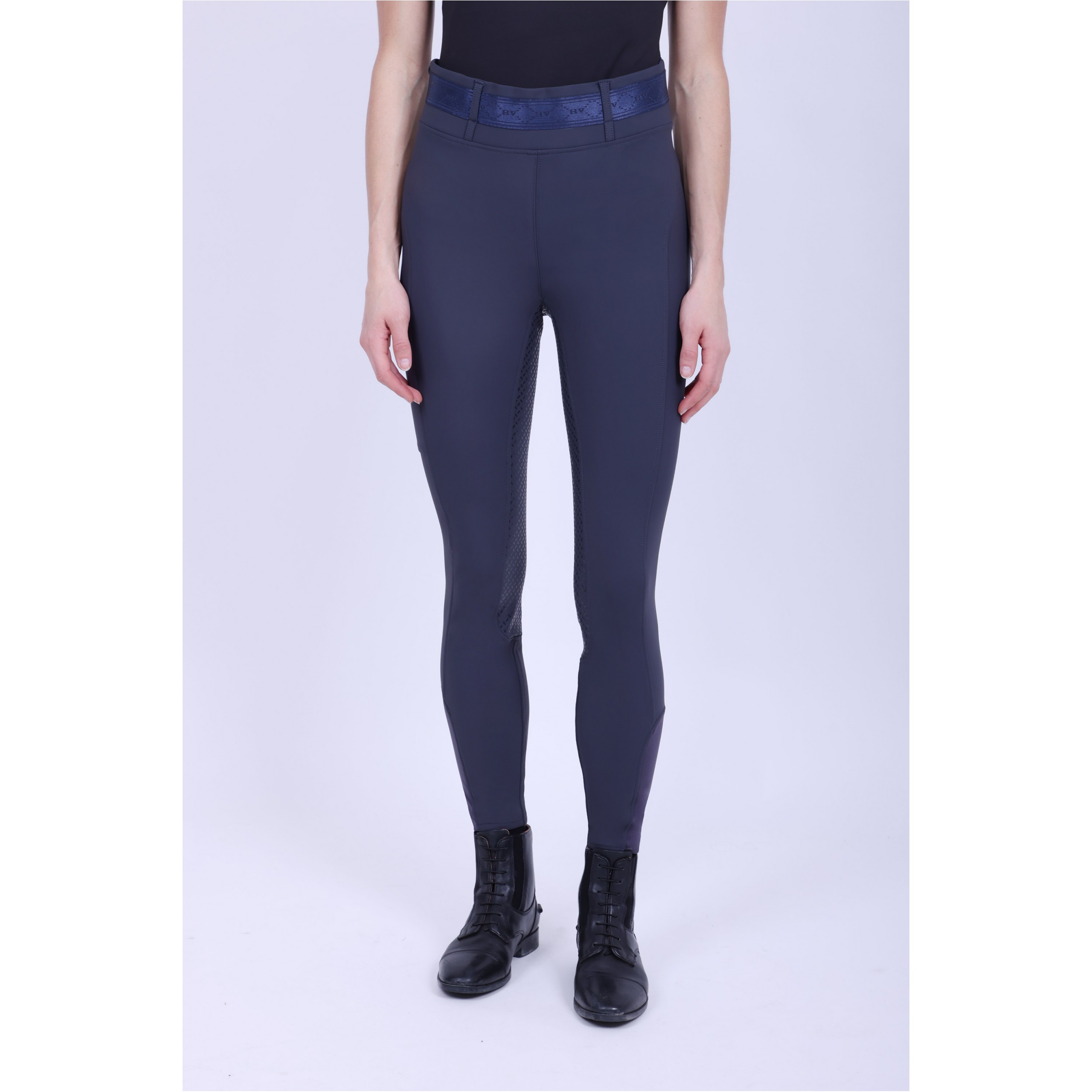 Damen Reitleggings Silikon Vollbesatz HVPClarissa navy