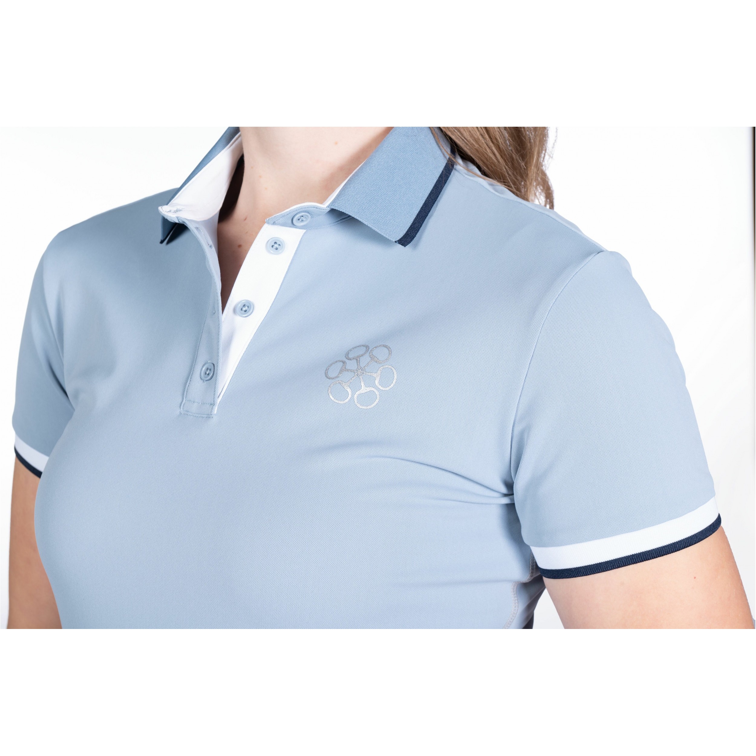 Damen Poloshirt BLOOMSBURY rauchblau