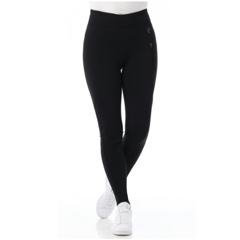 Winter Damen Reitleggings Silikon Vollbesatz DOLOMYT schwarz