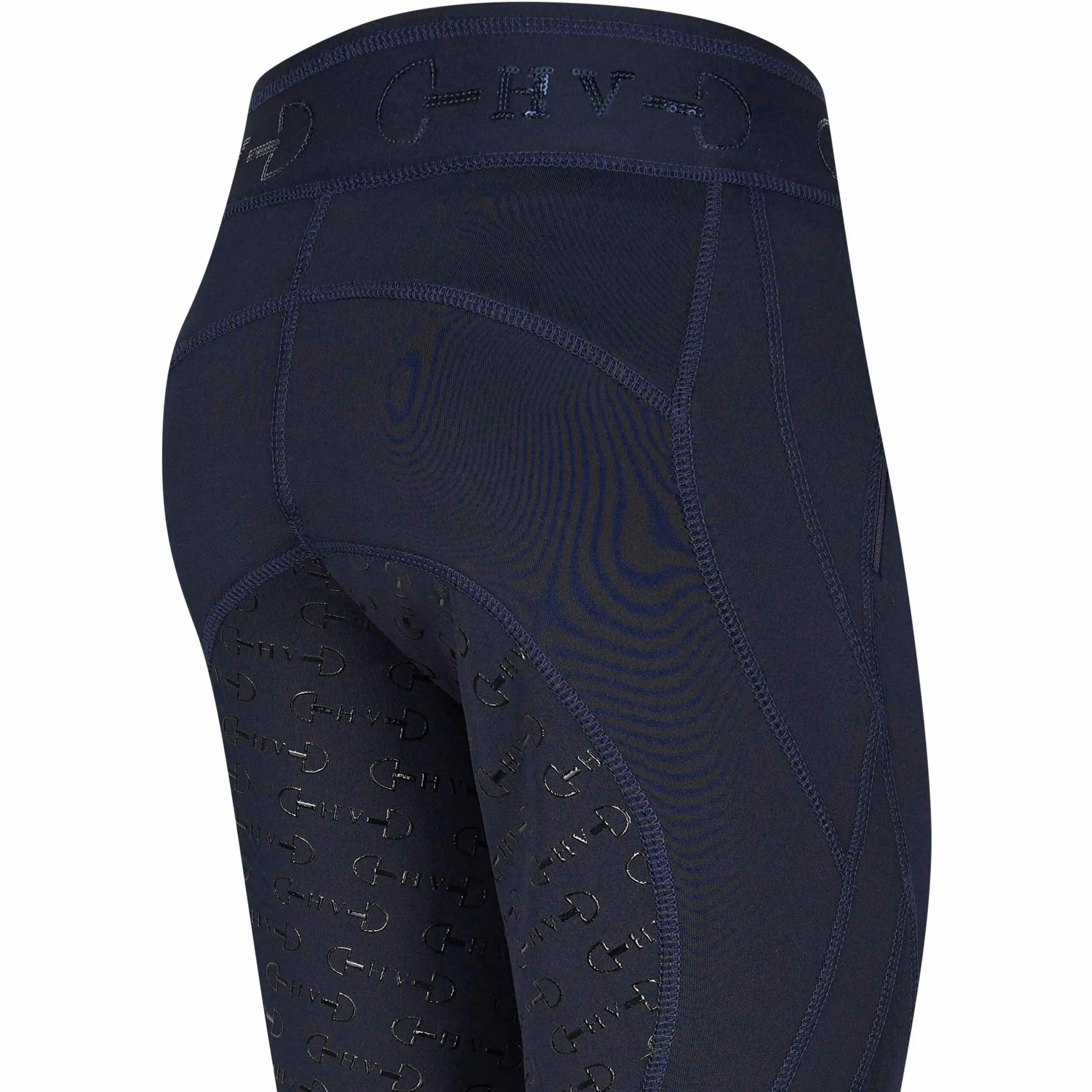 Kinder Reitleggings Silikon Vollbesatz HVPEllis navy