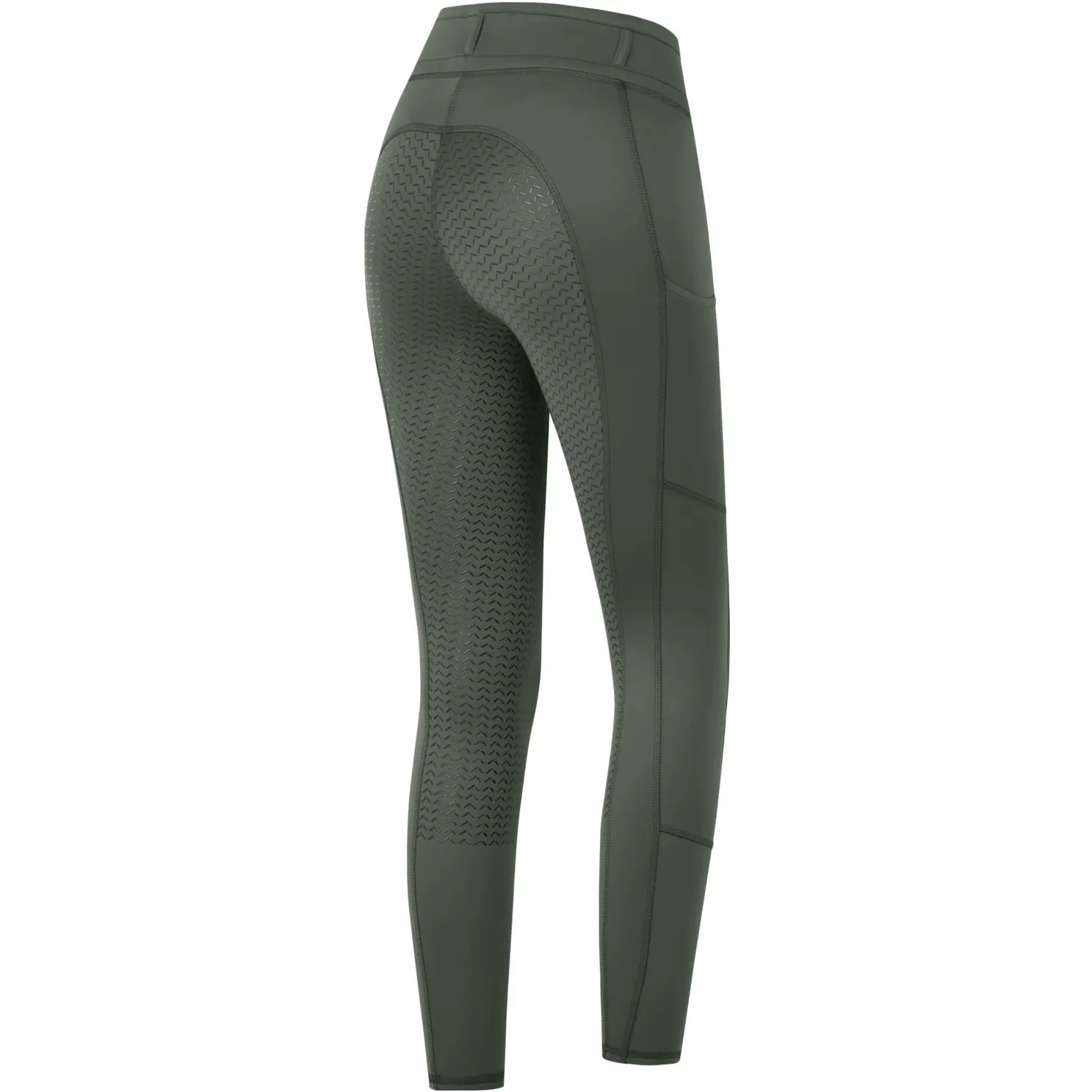 Winter Damen Reitleggings Silikon Vollbesatz ELLA dunkeloliv