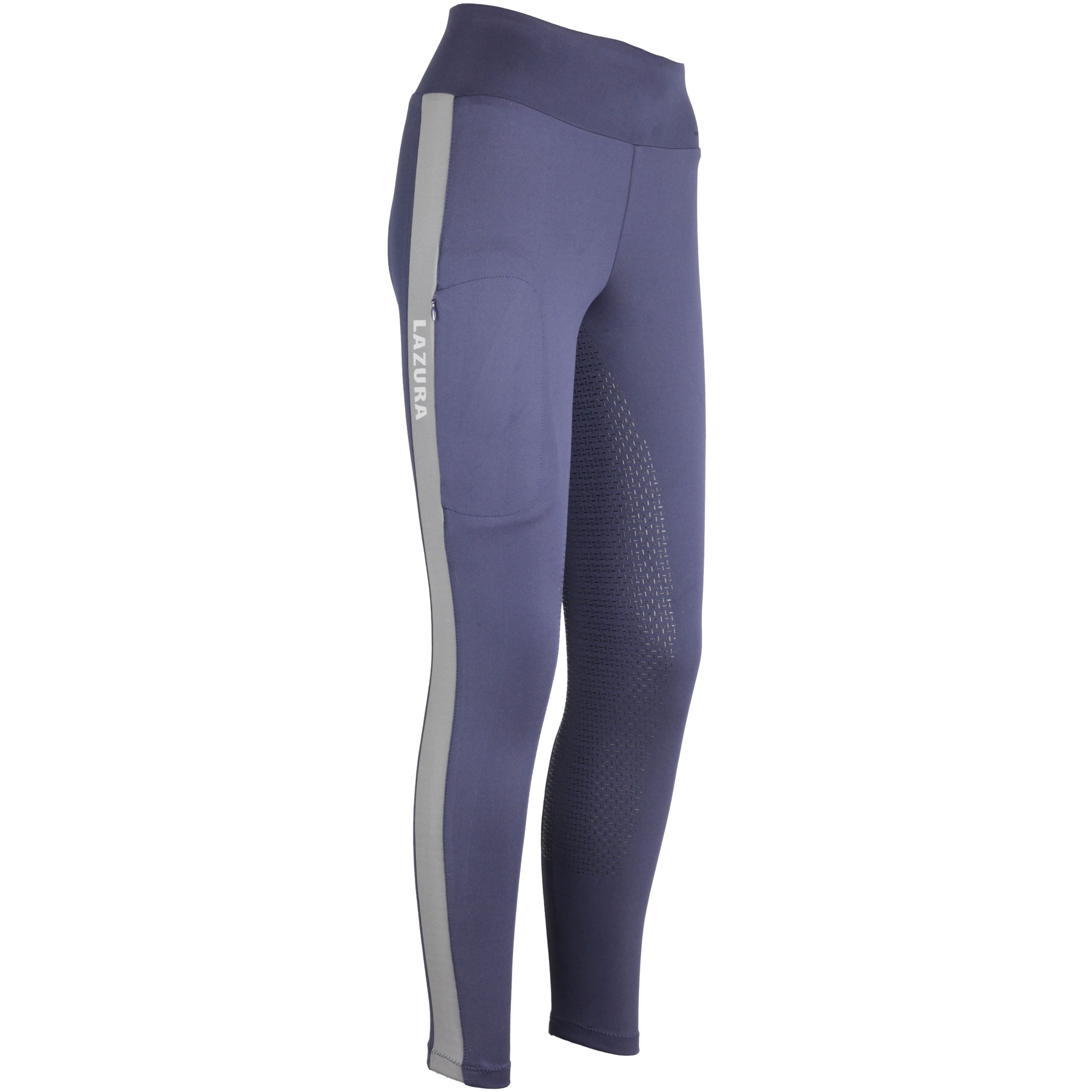 Damen Reitleggings Silikon Vollbesatz ODESSA marine/grau