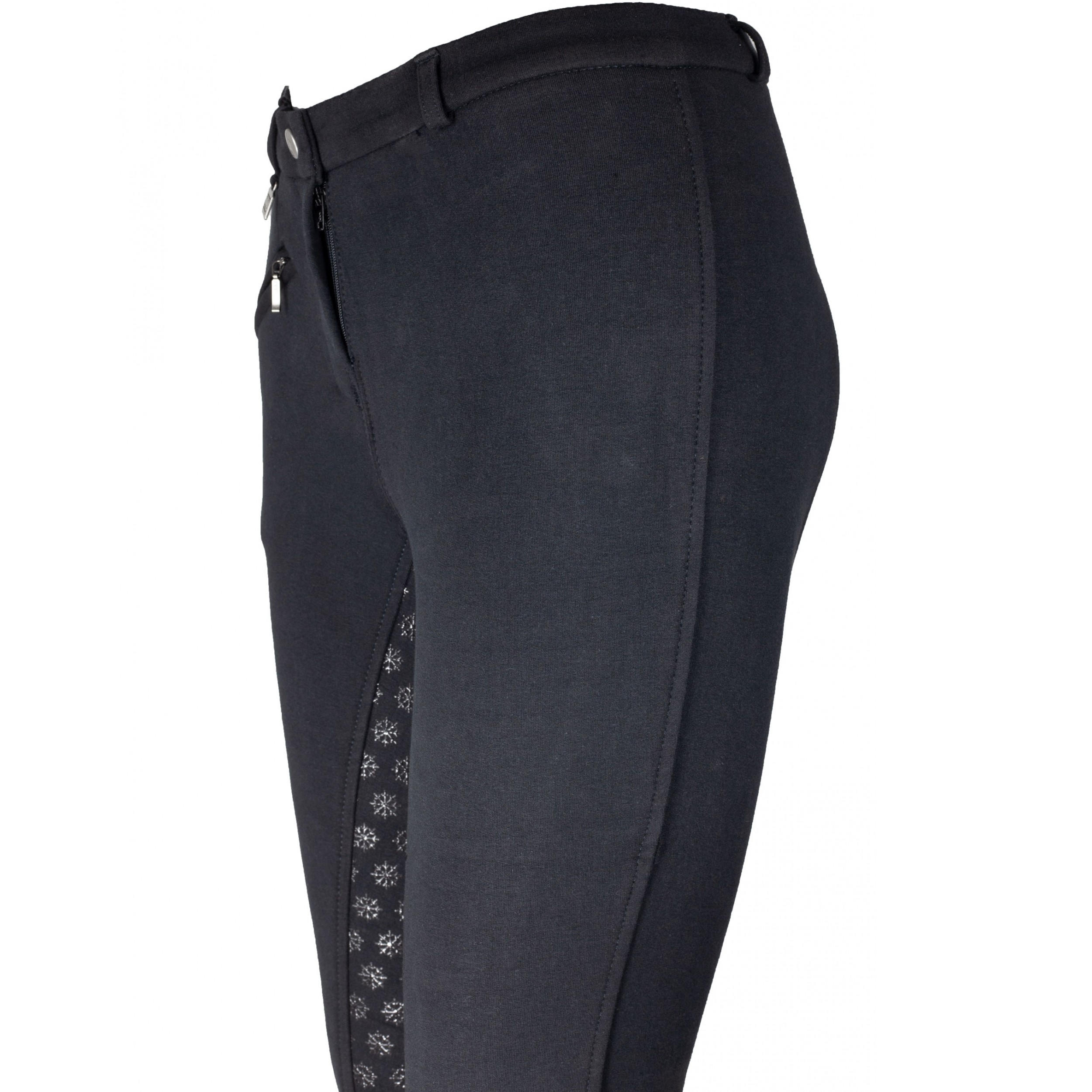 Winter Damen Reithose Silikon Vollbesatz FUN SPORT schwarz