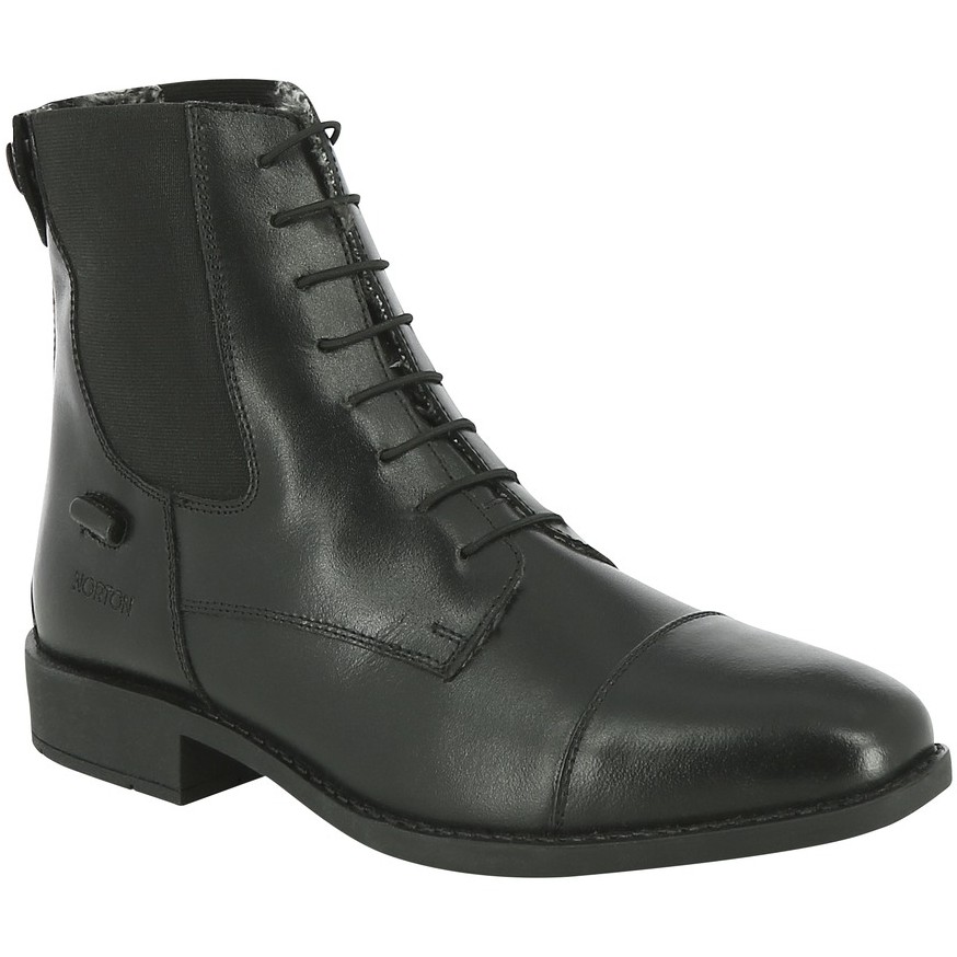 Winter Reitstiefeletten LACETS Leder schwarz