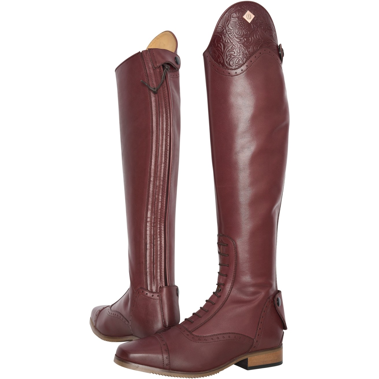 Damen Reitstiefel IRHOlania Echtleder bordeaux/flower