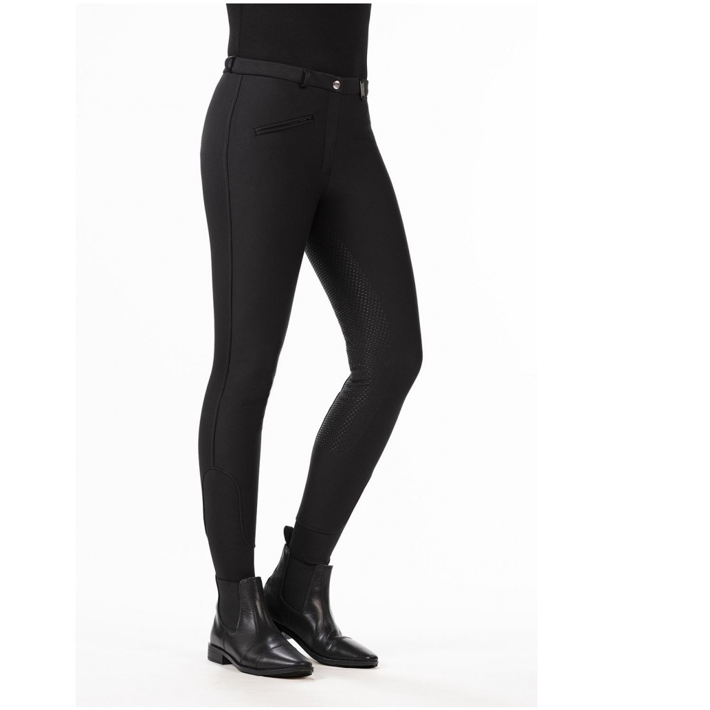 Winter Damen Reithose Silikon Vollbesatz WINNER Softshell schwarz