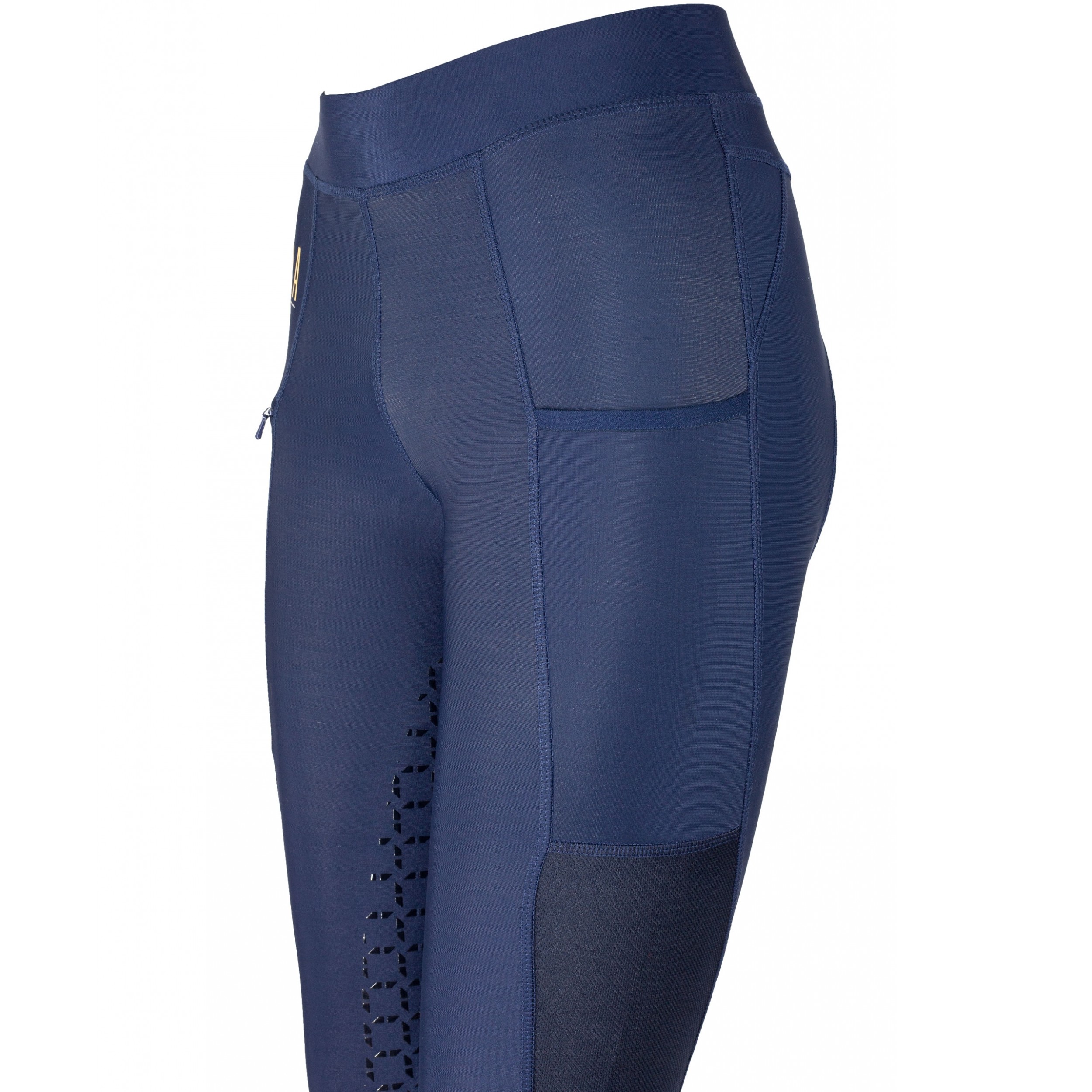 Damen Reitleggings Silikon Vollbesatz MESH dunkelblau