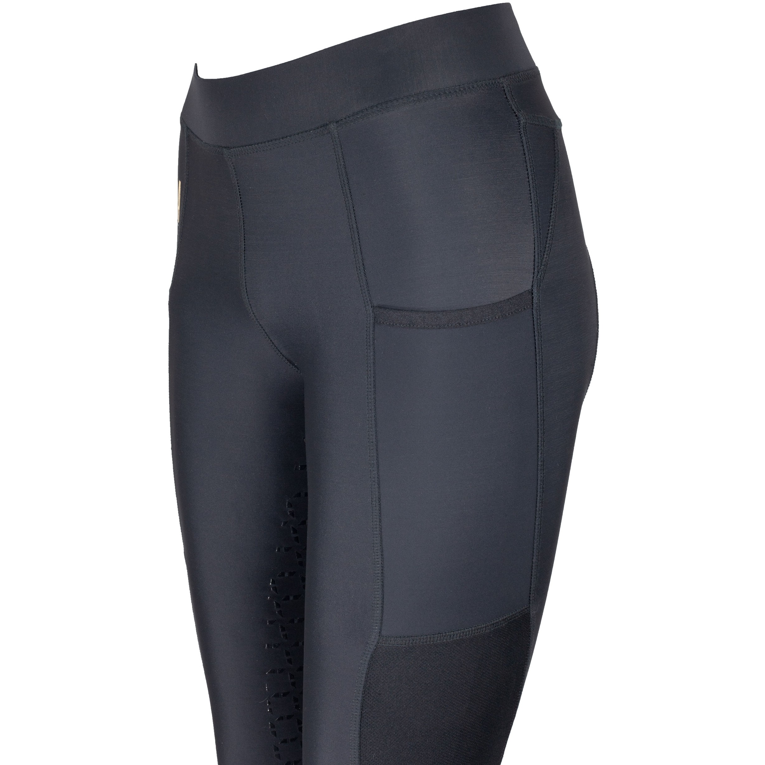 Damen Reitleggings Silikon Vollbesatz MESH schwarz