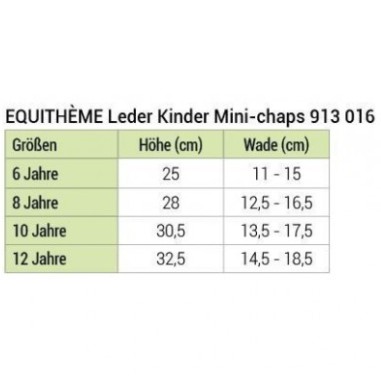 Kinder Minichaps Leder schwarz