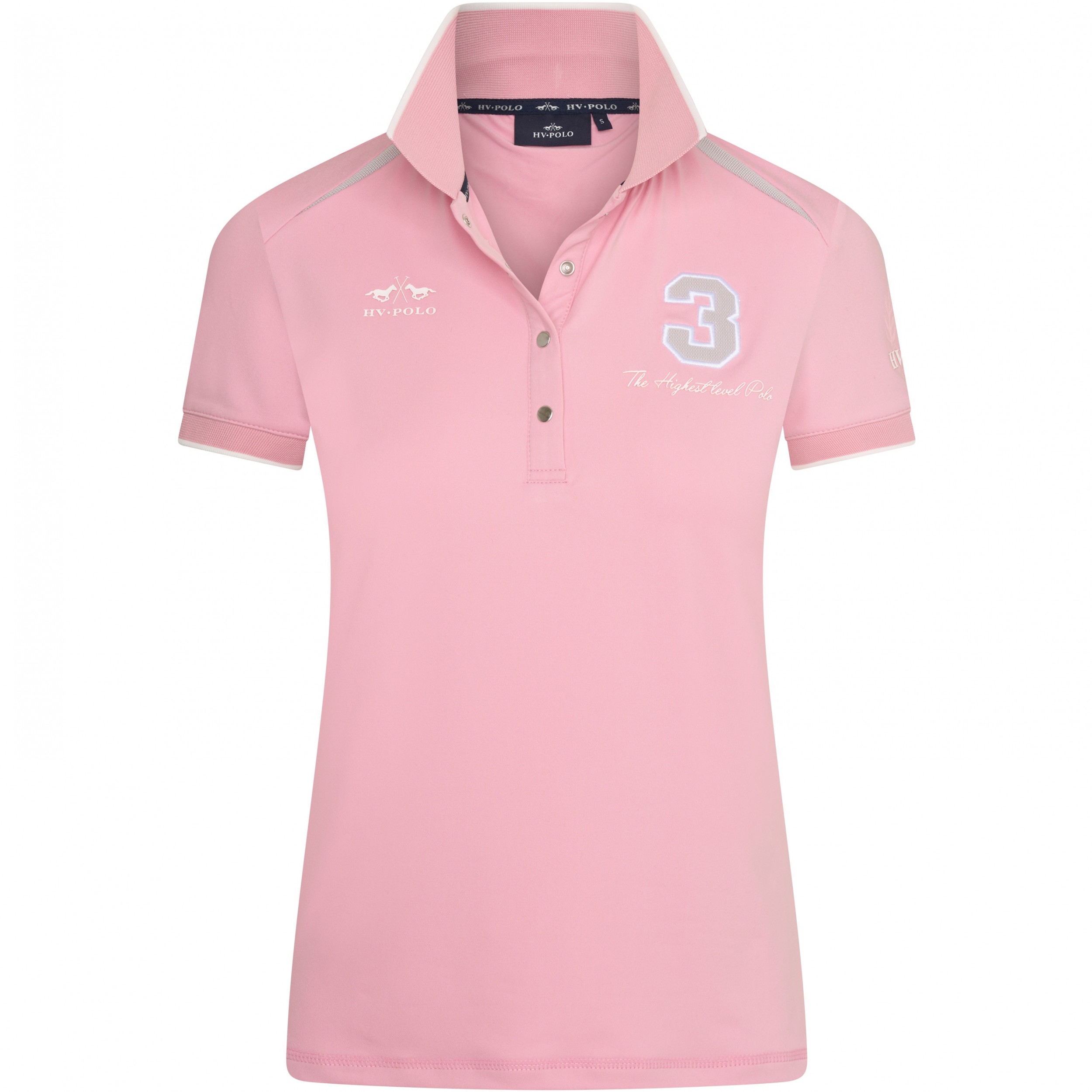 Damen Poloshirt HVPFavouritas Tech happy pink