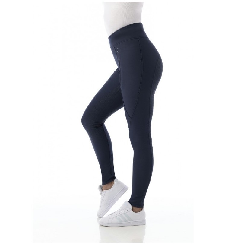 Winter Damen Reitleggings Silikon Vollbesatz DOLOMYT marineblau