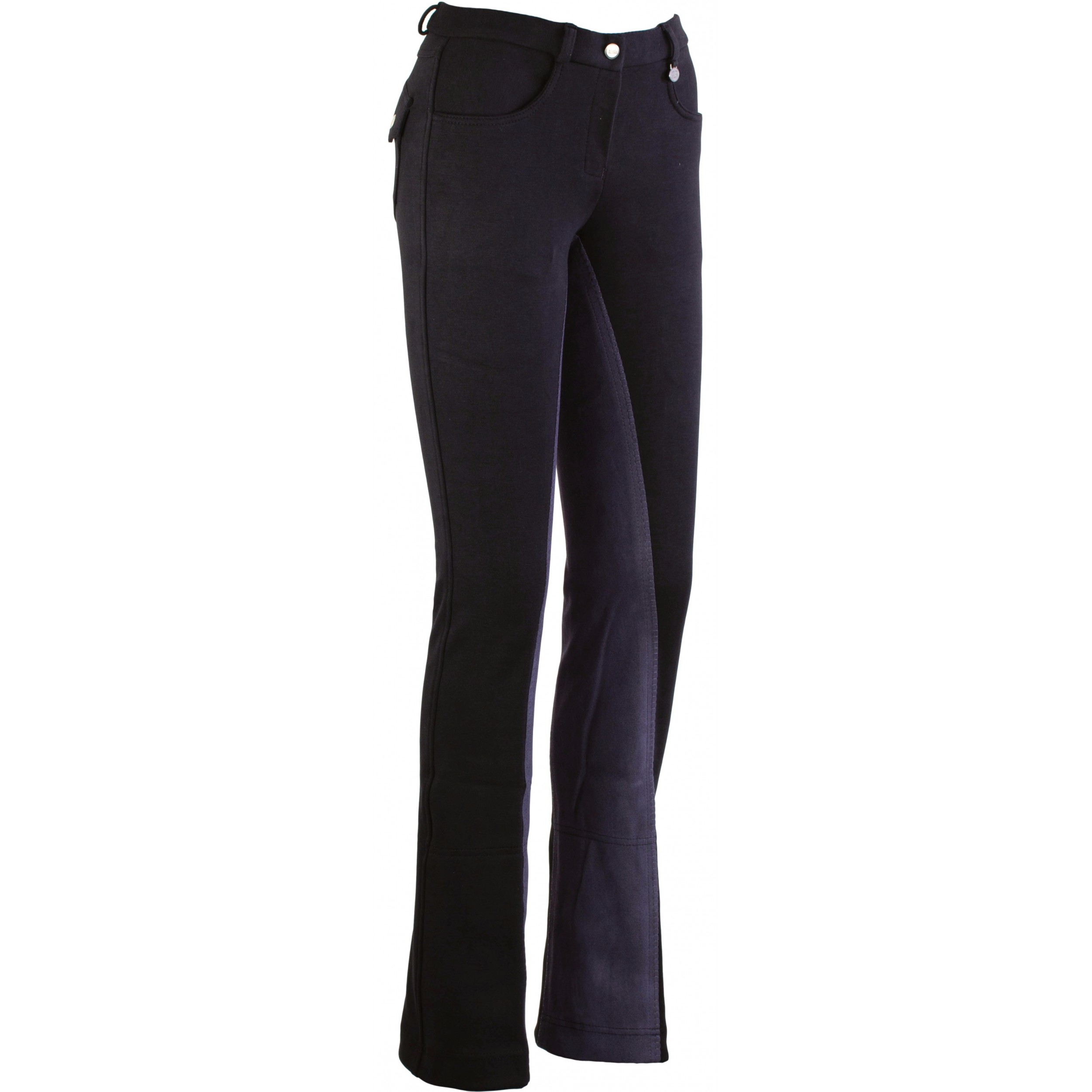 Damen Jodhpur Reithose Vollbesatz COMFORT schwarz/dunkelgrau