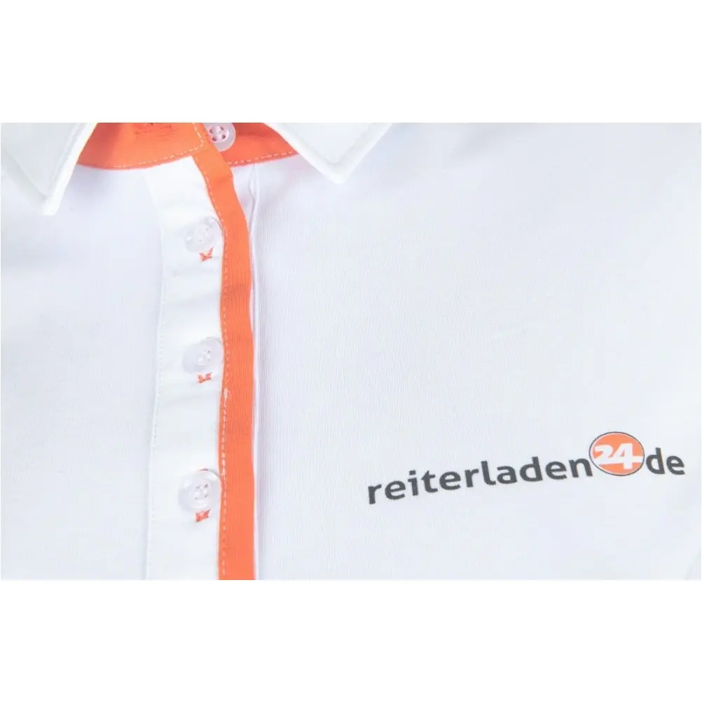 Herren Poloshirt -Reiterladen24- weiß/orange