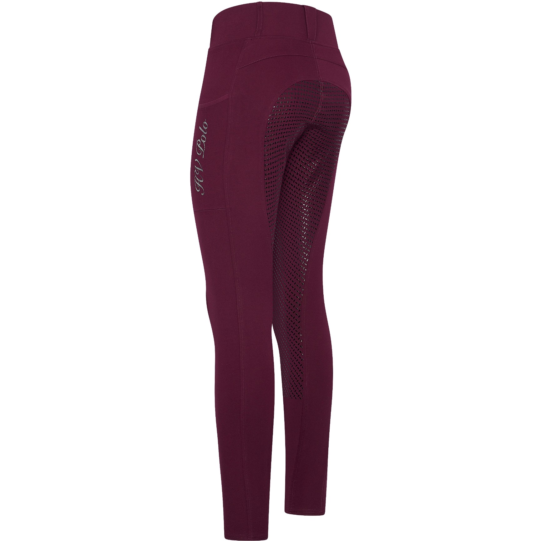 Damen Reitleggings Silikon Vollbesatz HVPLuci dark berry