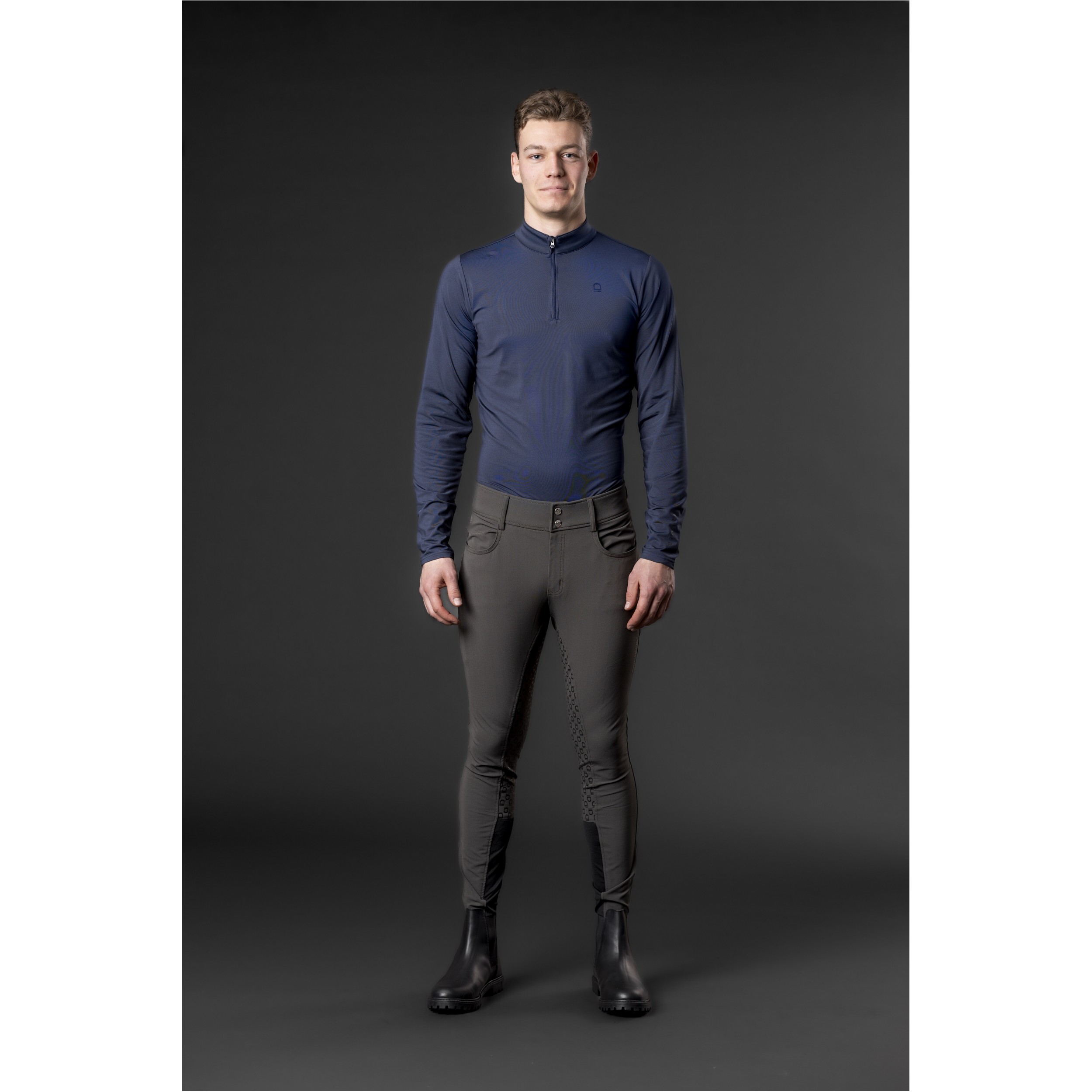 Herren Reithose Silikon Vollbesatz EQ HUNT dark iron