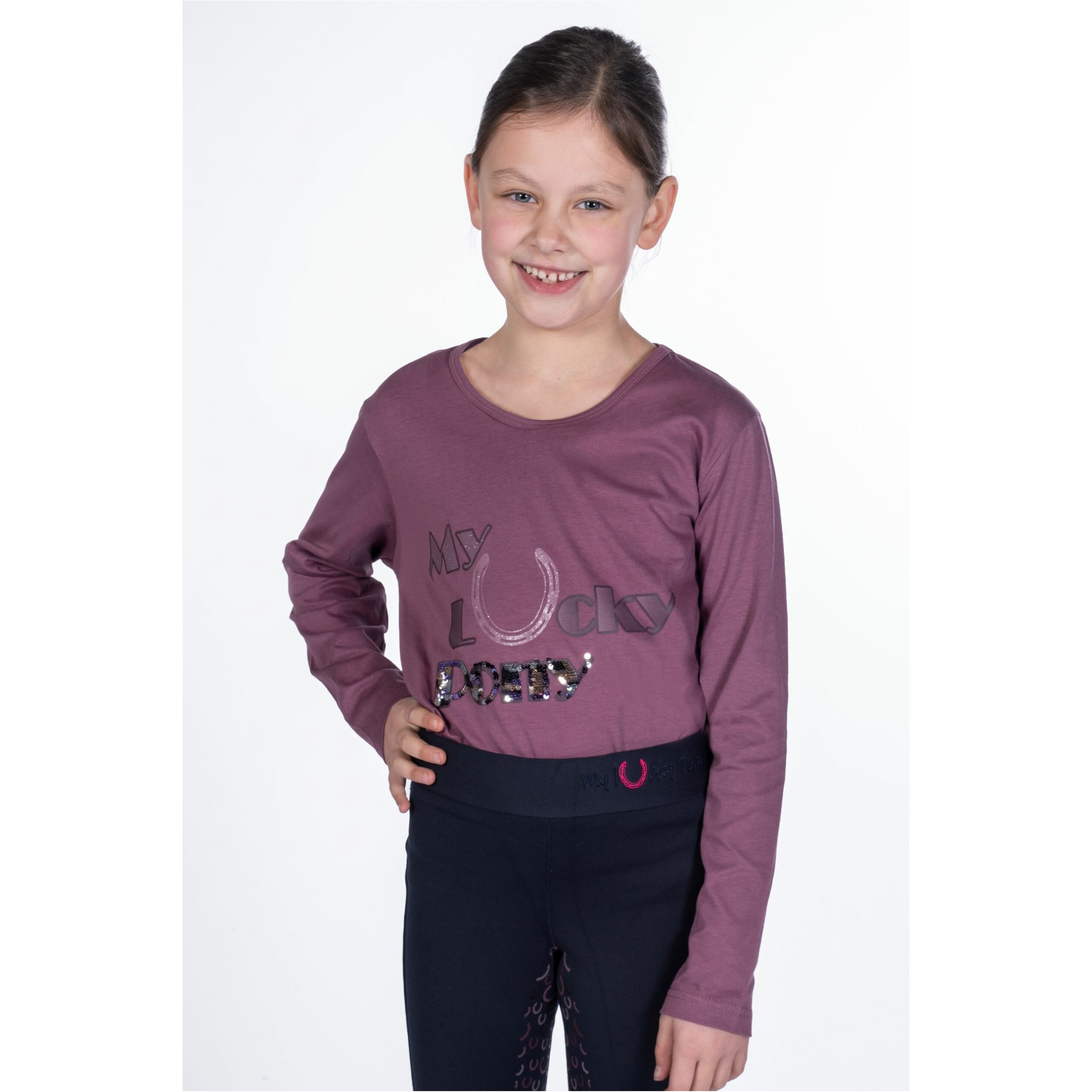 Kinder Langarmshirt ALVA PRINT lila