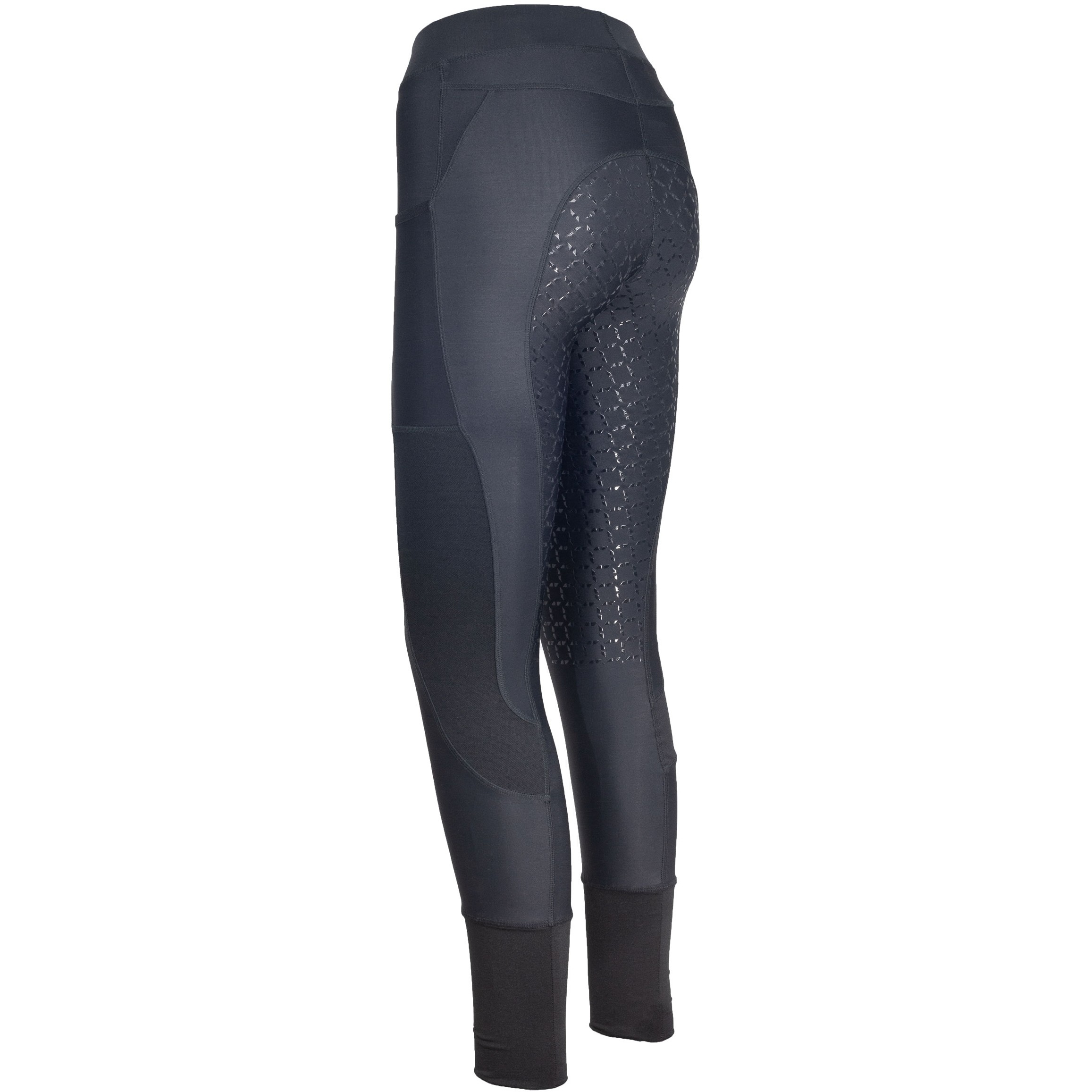 Damen Reitleggings Silikon Vollbesatz MESH schwarz