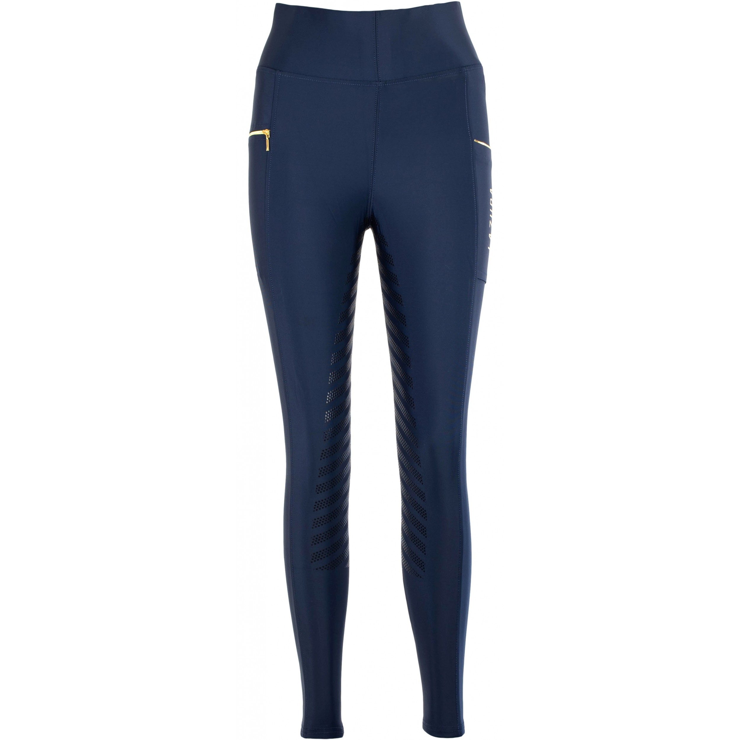 Damen Reitleggings Silikon Vollbesatz FENJA marine