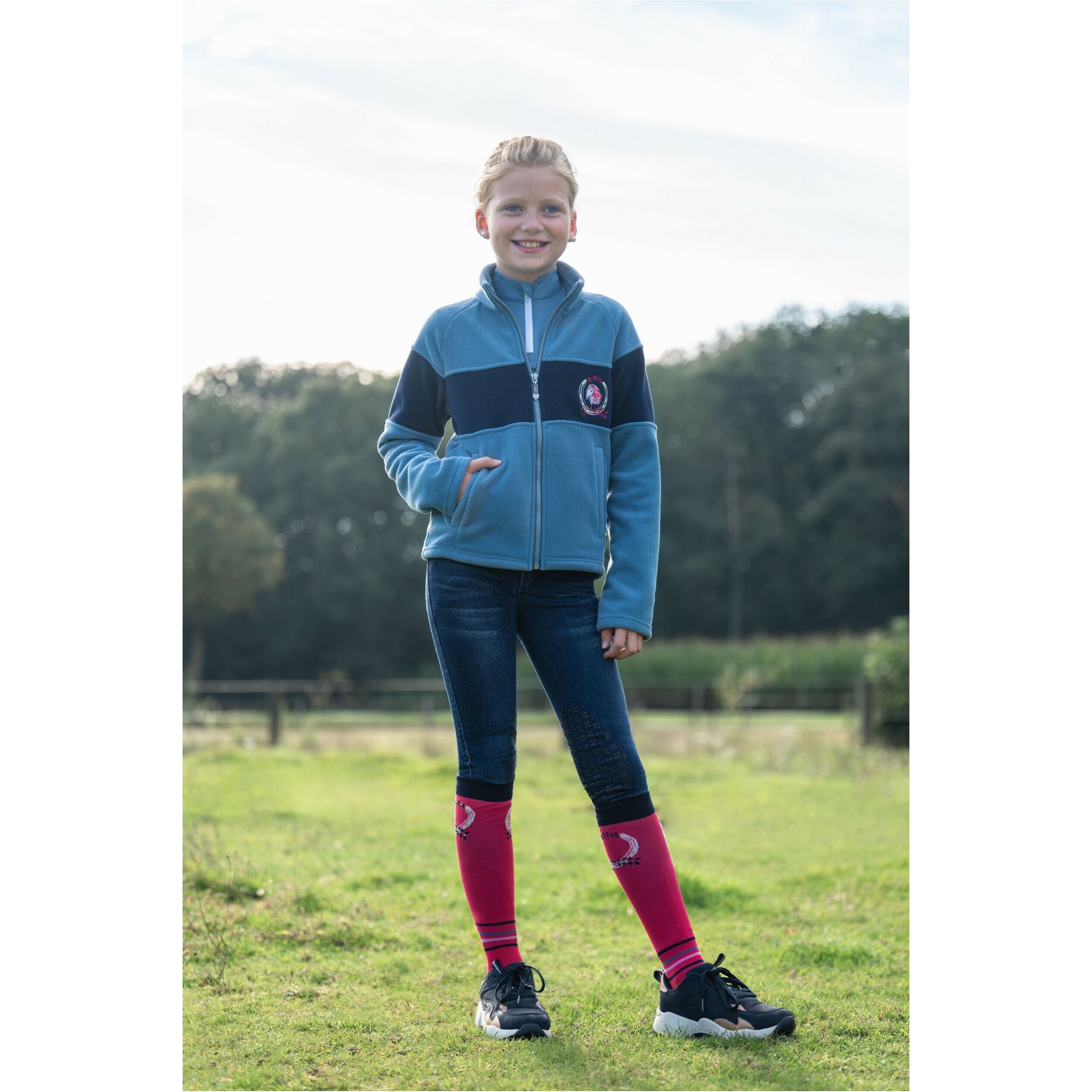 Kinder Fleecejacke AYMEE rauchblau