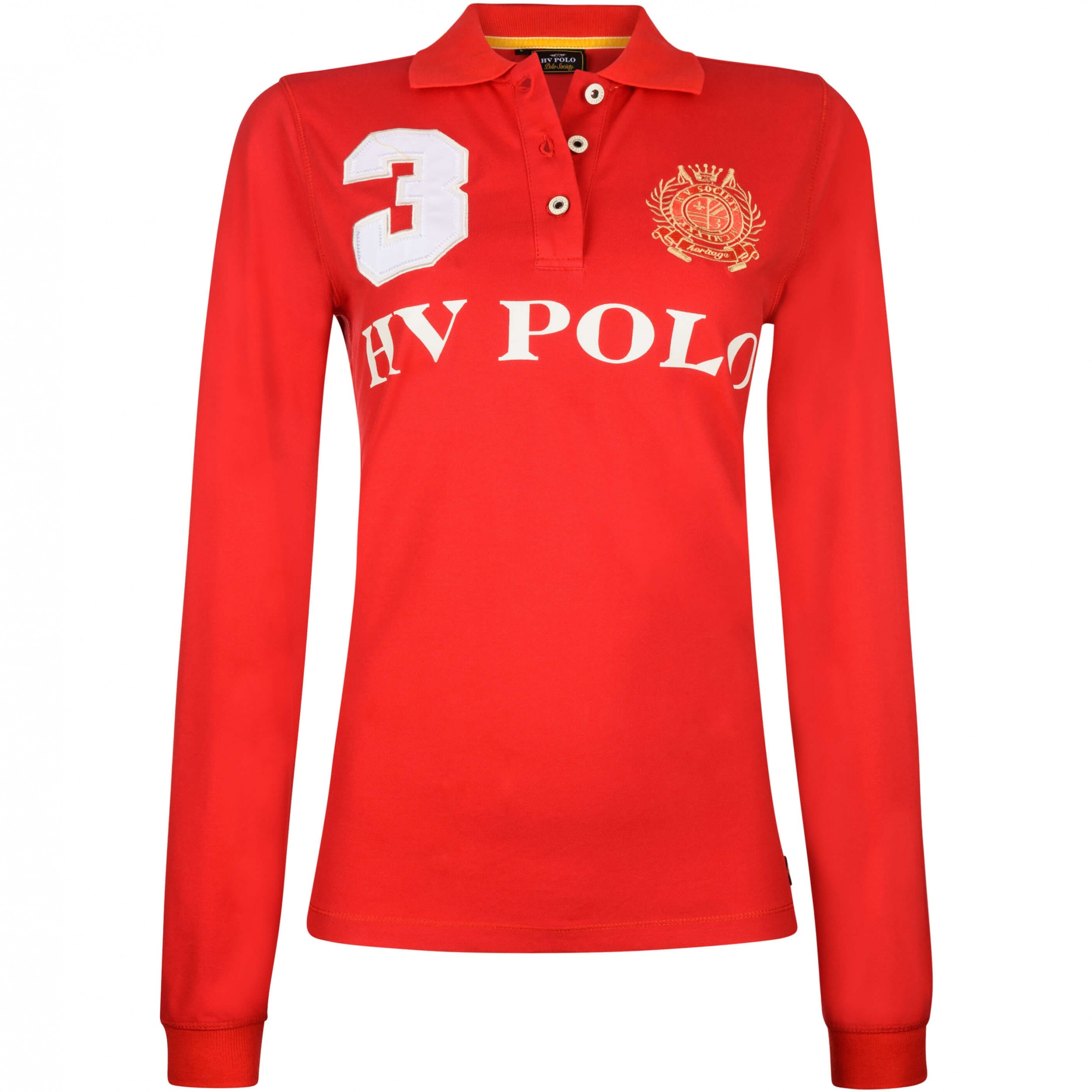 Damen Poloshirt Langarm HVPFavouritas EQ flame