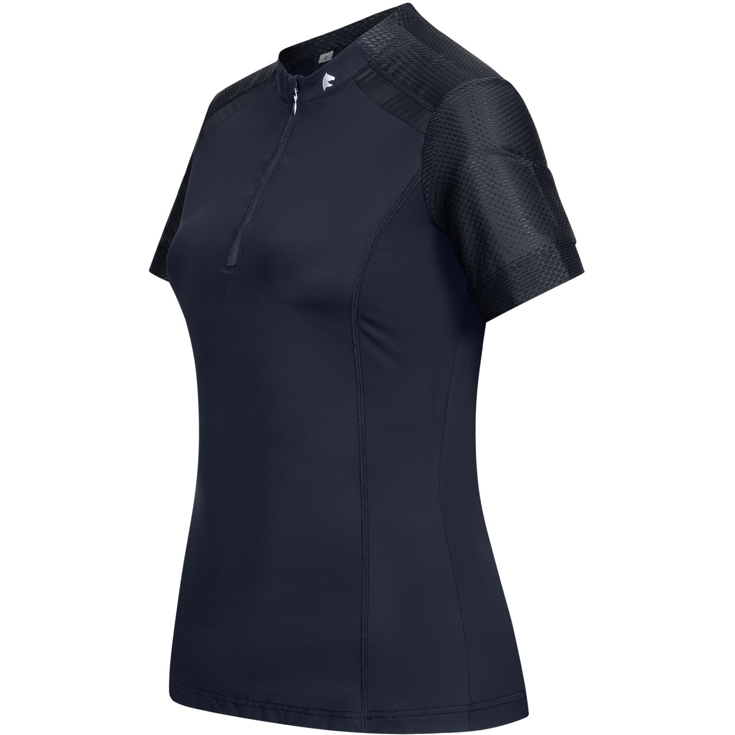 Damen Funktions-Zip-Shirt NANCY mit Mesheinsätzen tiefblau