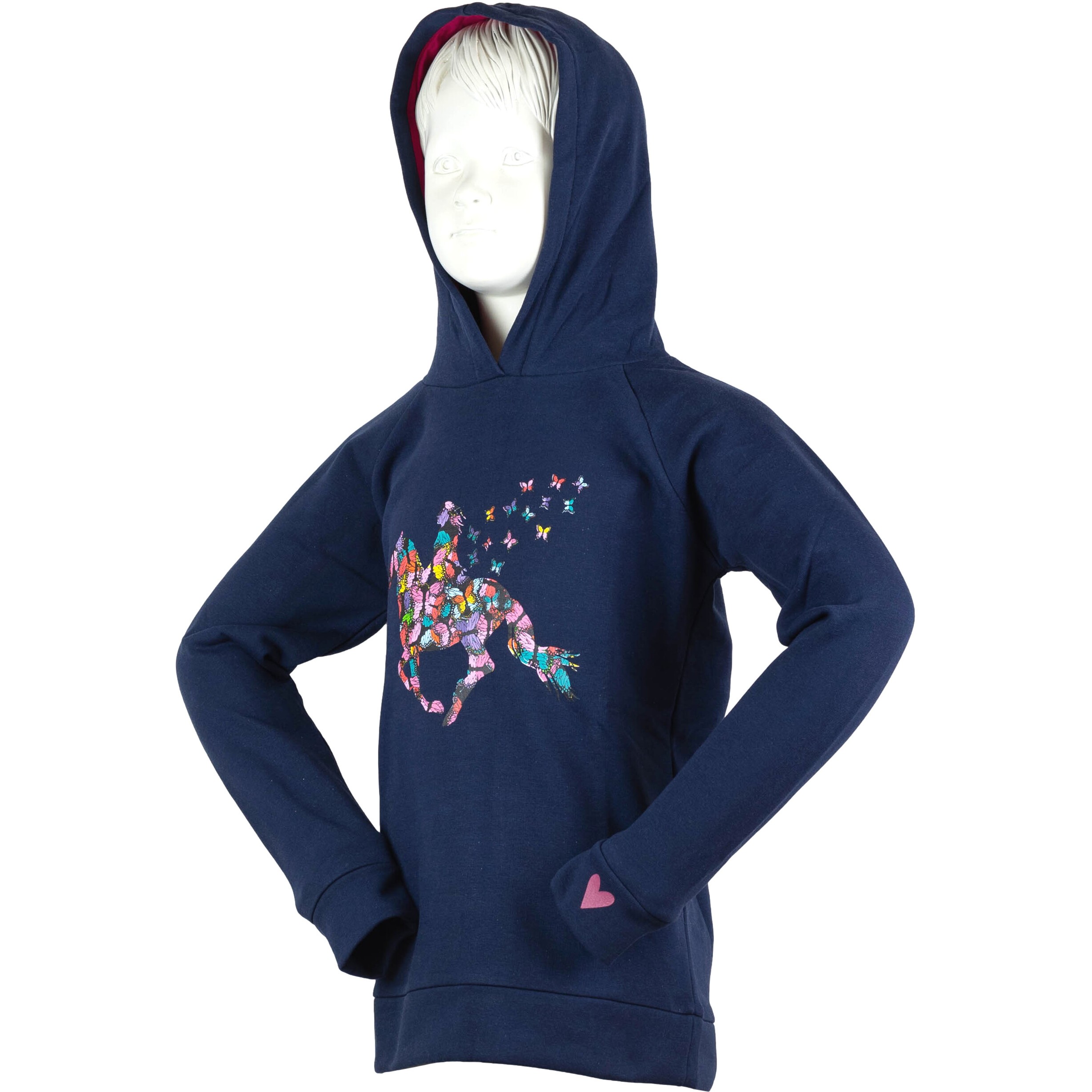 Kinder Hoody BUTTERFLY dunkelblau