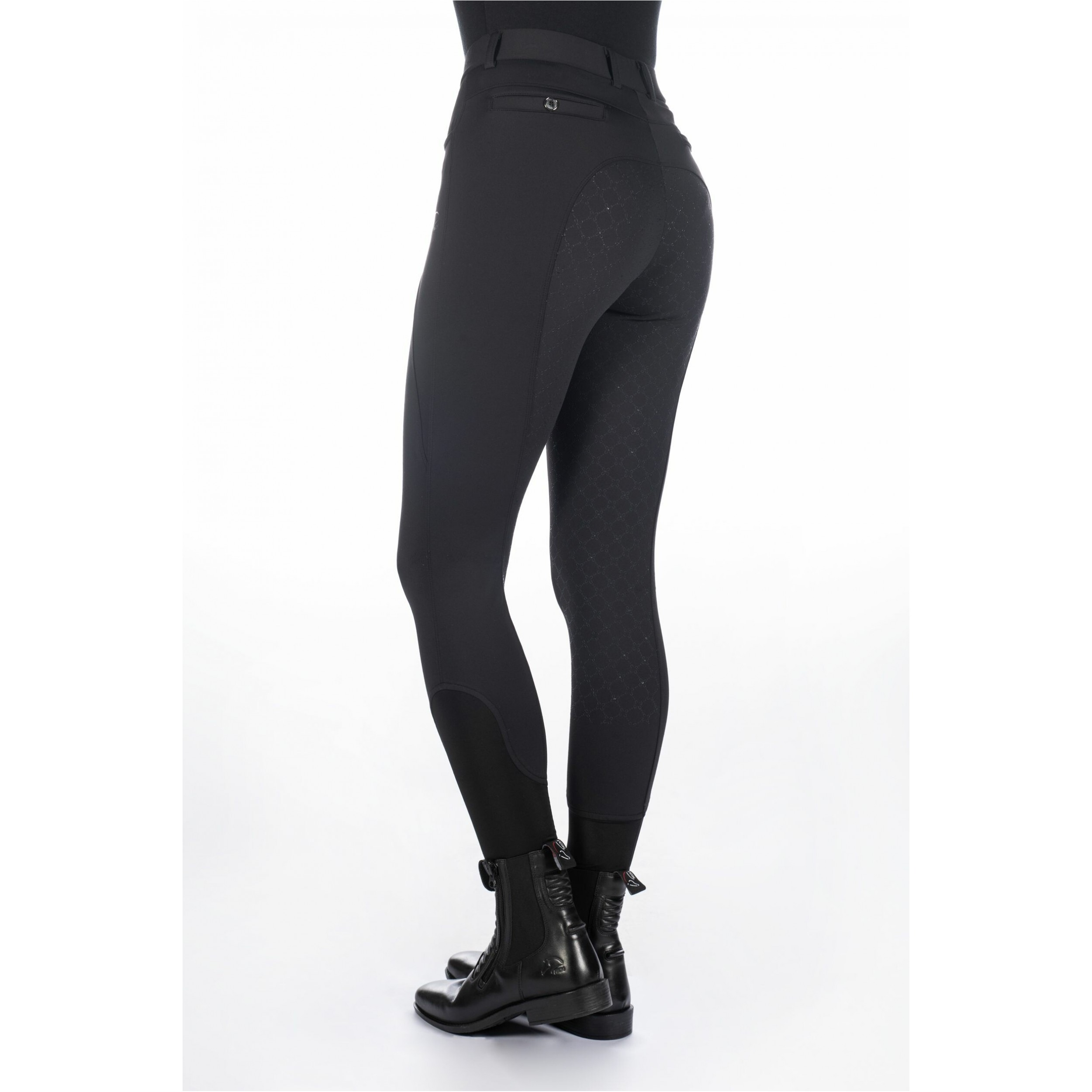 Damen Reitleggings Silikon Vollbesatz ROSEWOOD schwarz