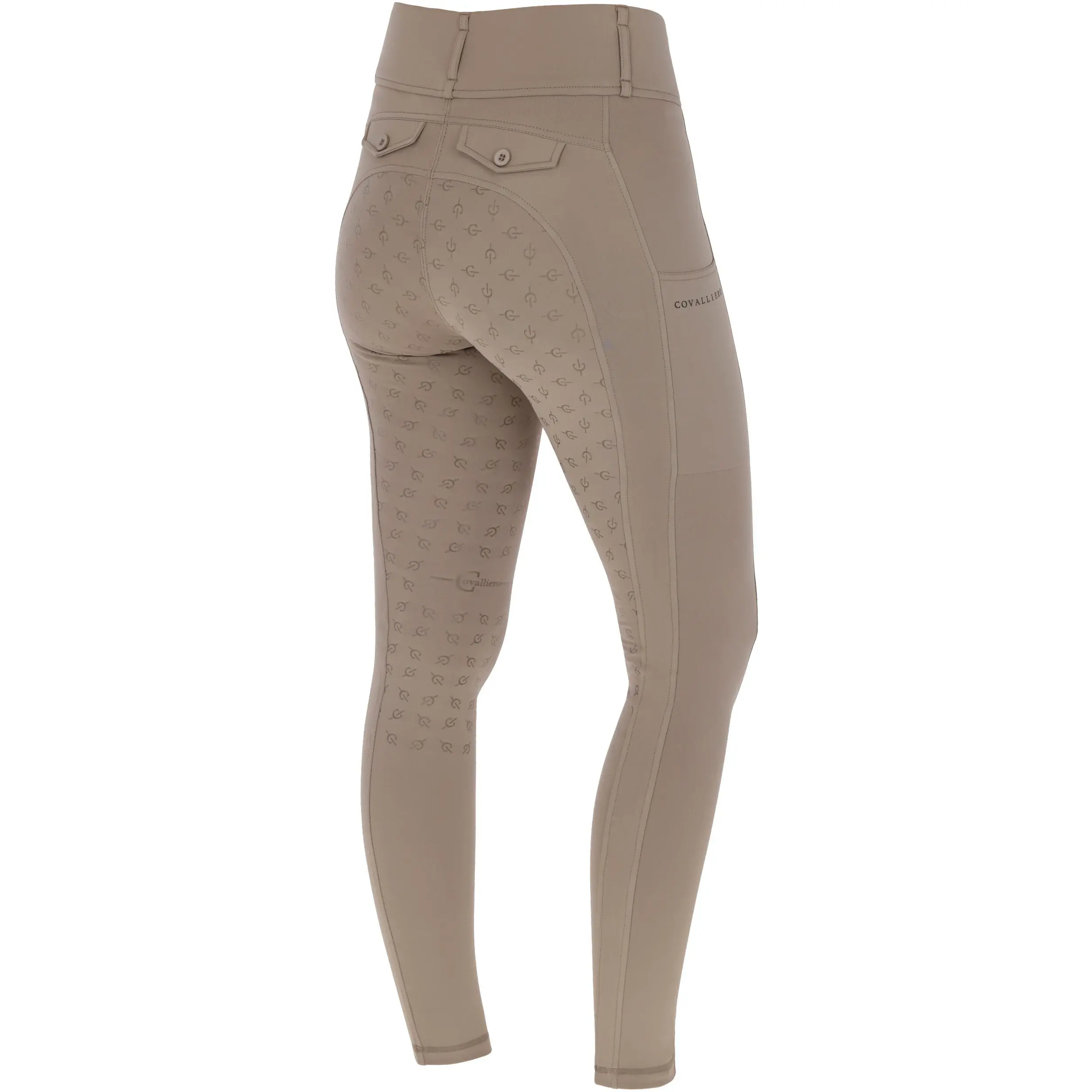 Damen Reitleggings Silikon Vollbesatz H/W24 taupe