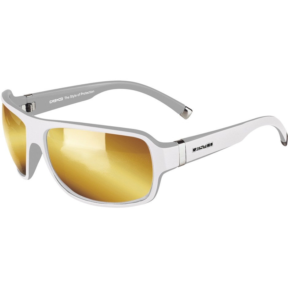 Sportbrille SX-61 BICOLOR weiss/steingrau goldspiegel